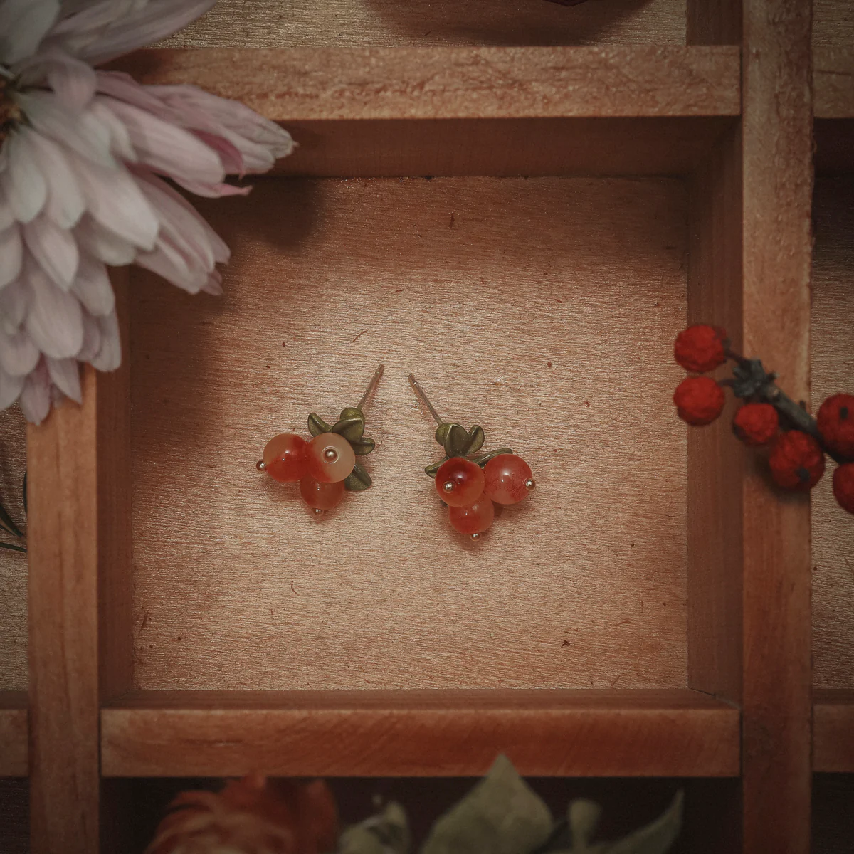 Berry Stud Earrings - Image 3