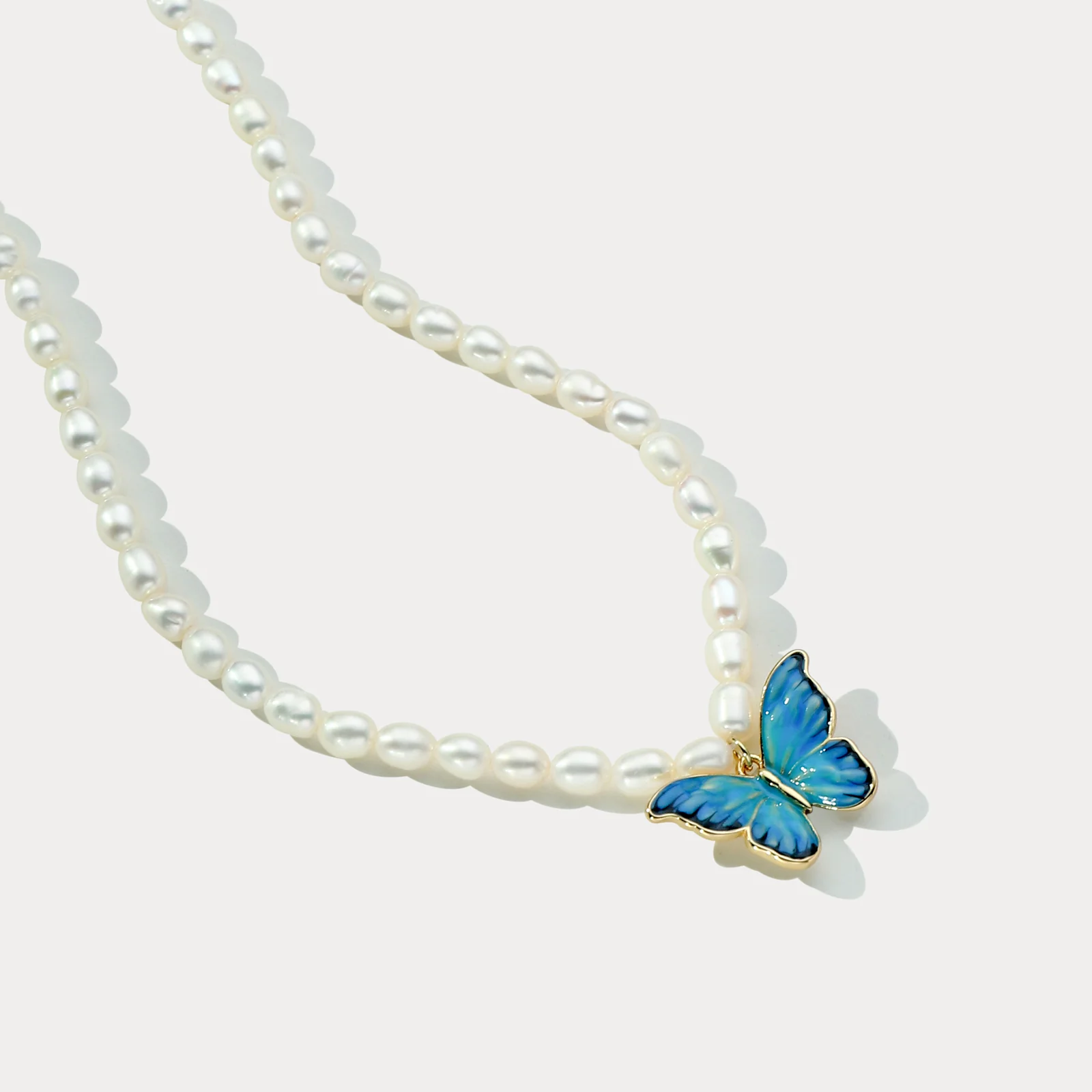 Butterfly Pearl Necklace - Image 10