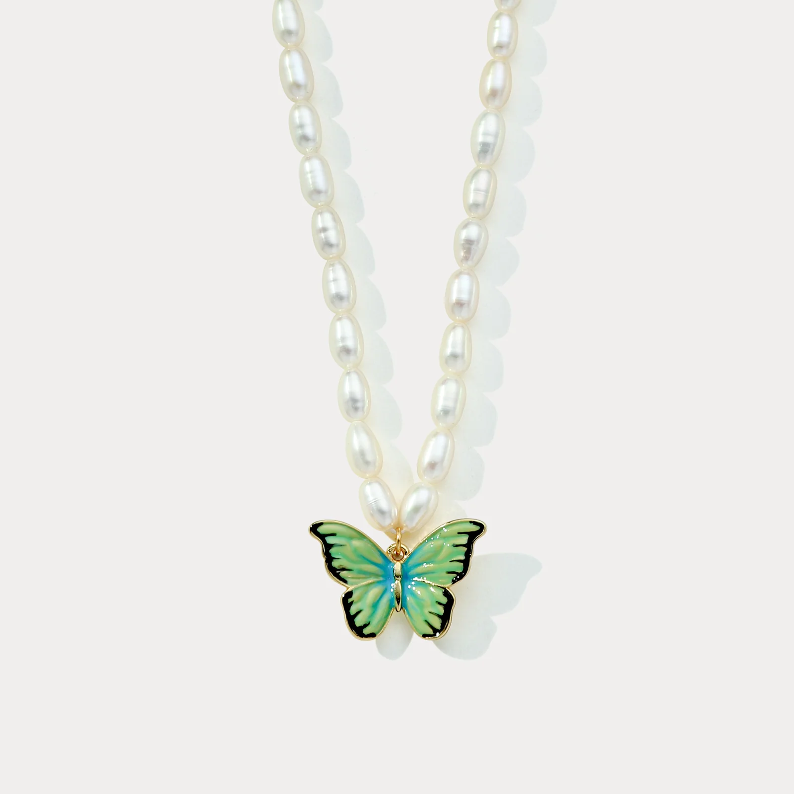 Butterfly Pearl Necklace - Image 17