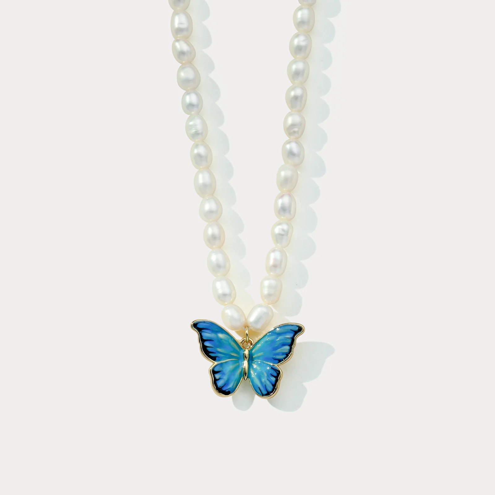 Butterfly Pearl Necklace - Image 9
