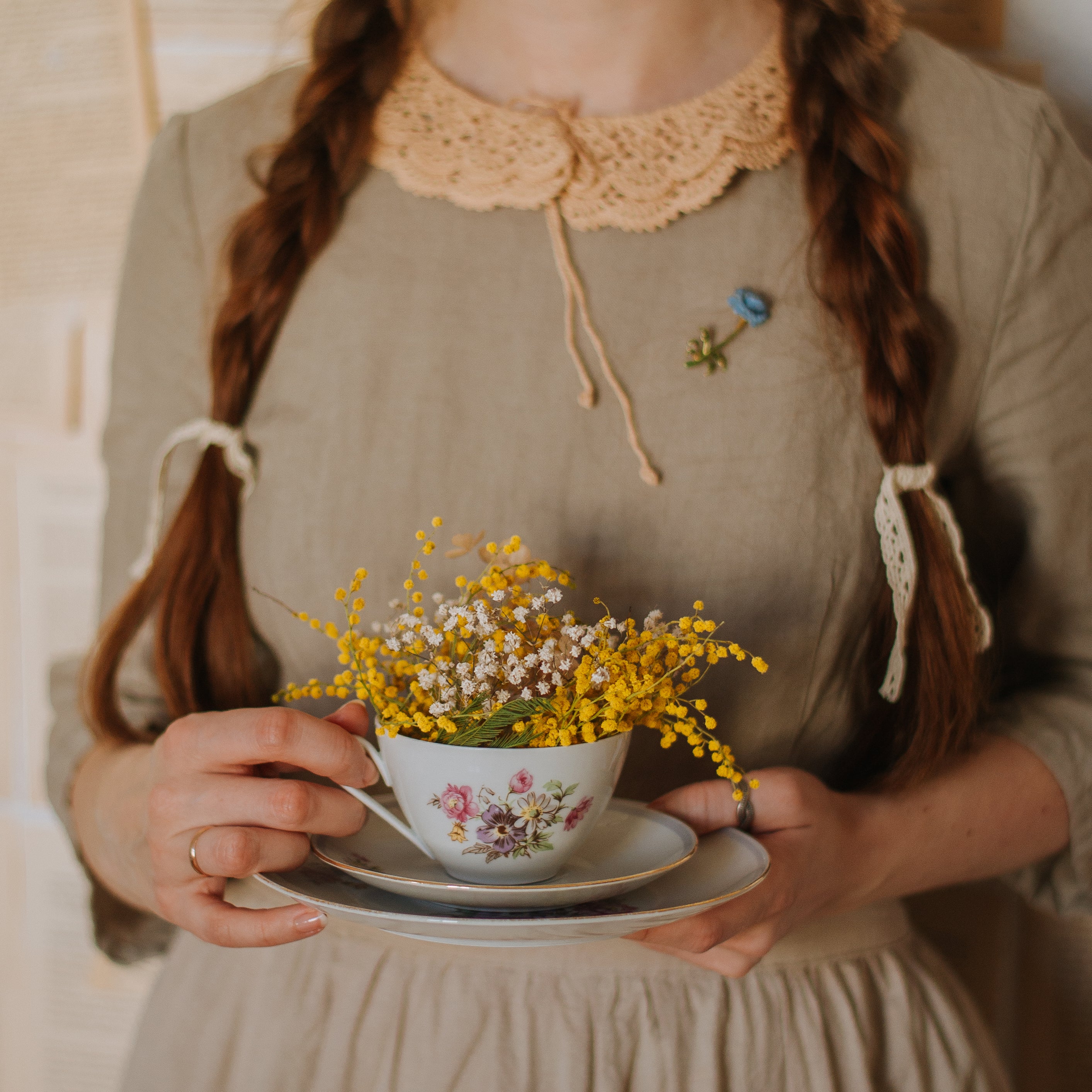 Blue Floral Brooch - Image 4