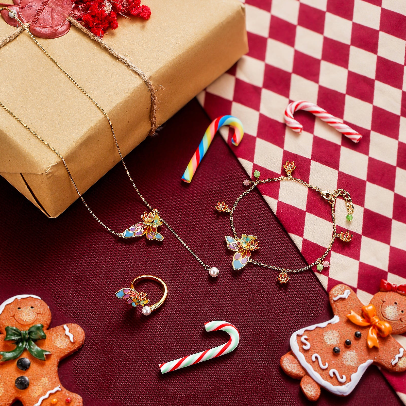 Enamel Butterfly Ring - Image 8