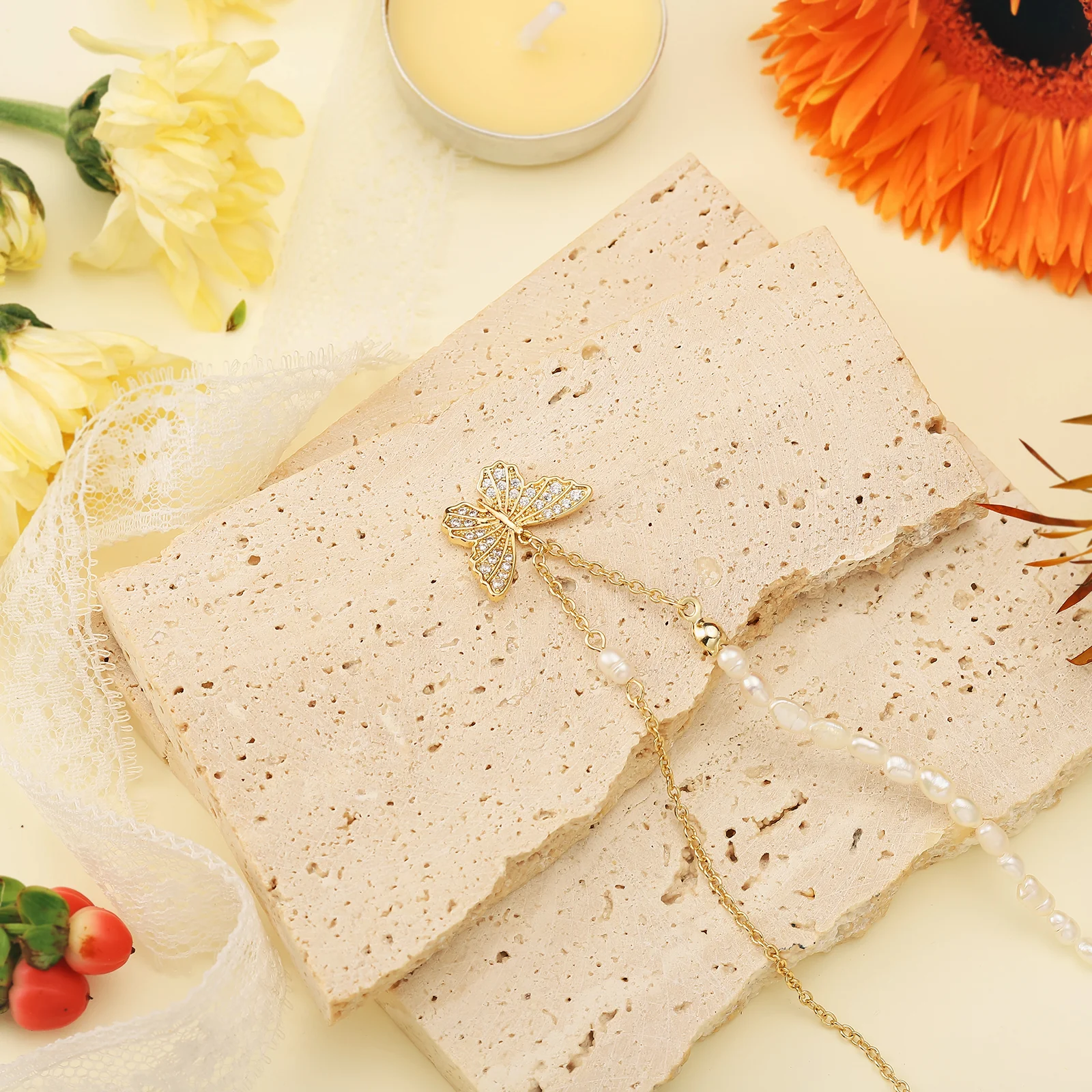 Butterfly Pearl Necklace - Image 21