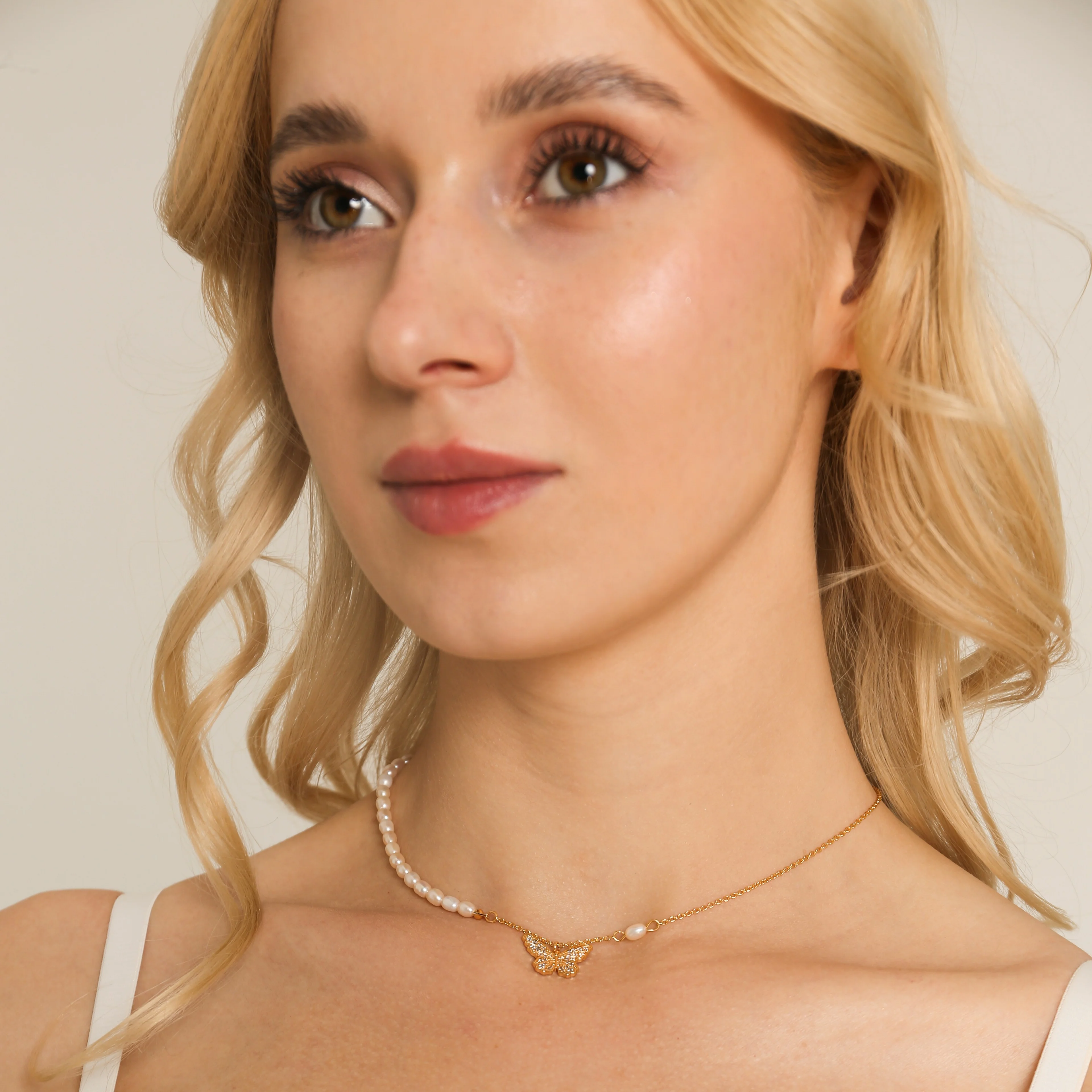 Butterfly Pearl Necklace - Image 5