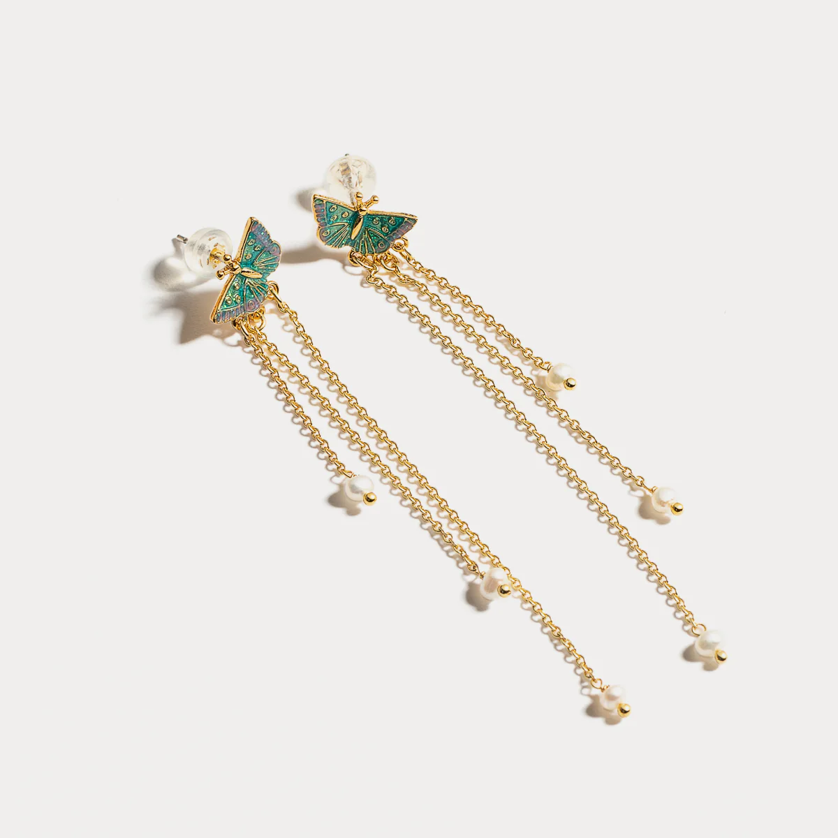 Butterfly Tassel Earrings - Image 4