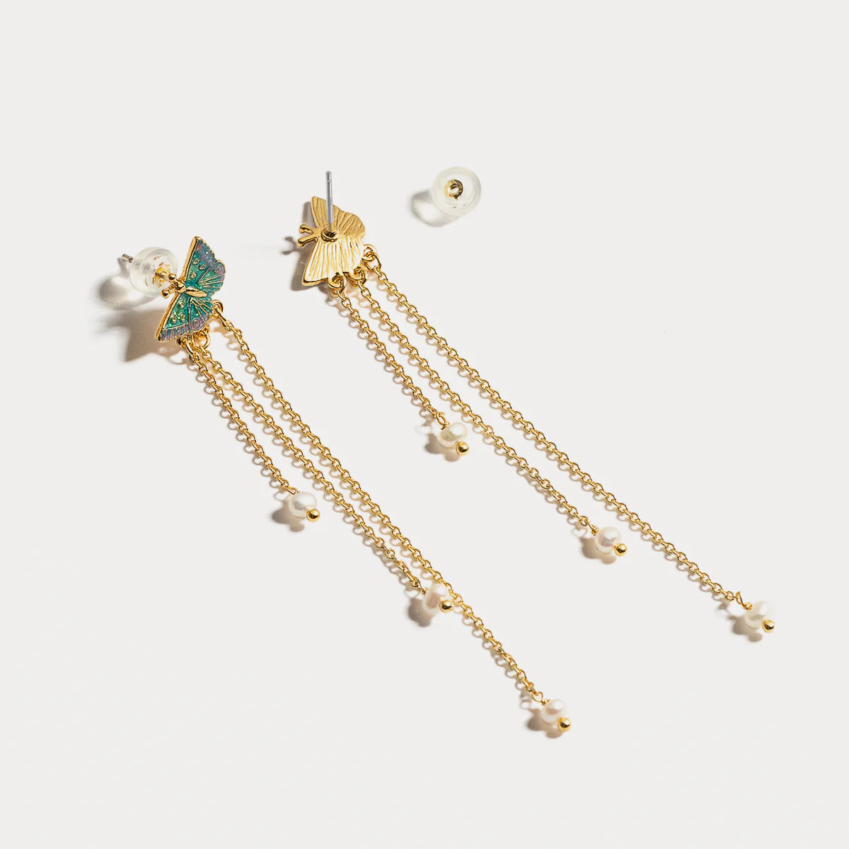 Butterfly Tassel Earrings - Image 5