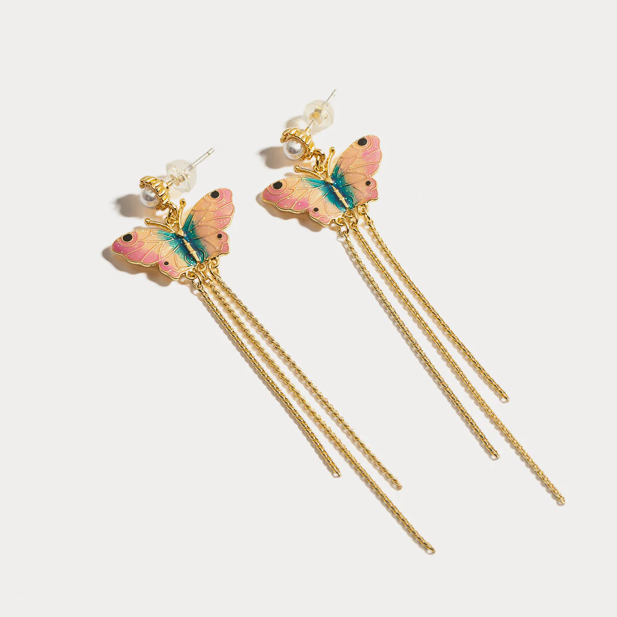 Butterfly Tassel Earrings - Image 7