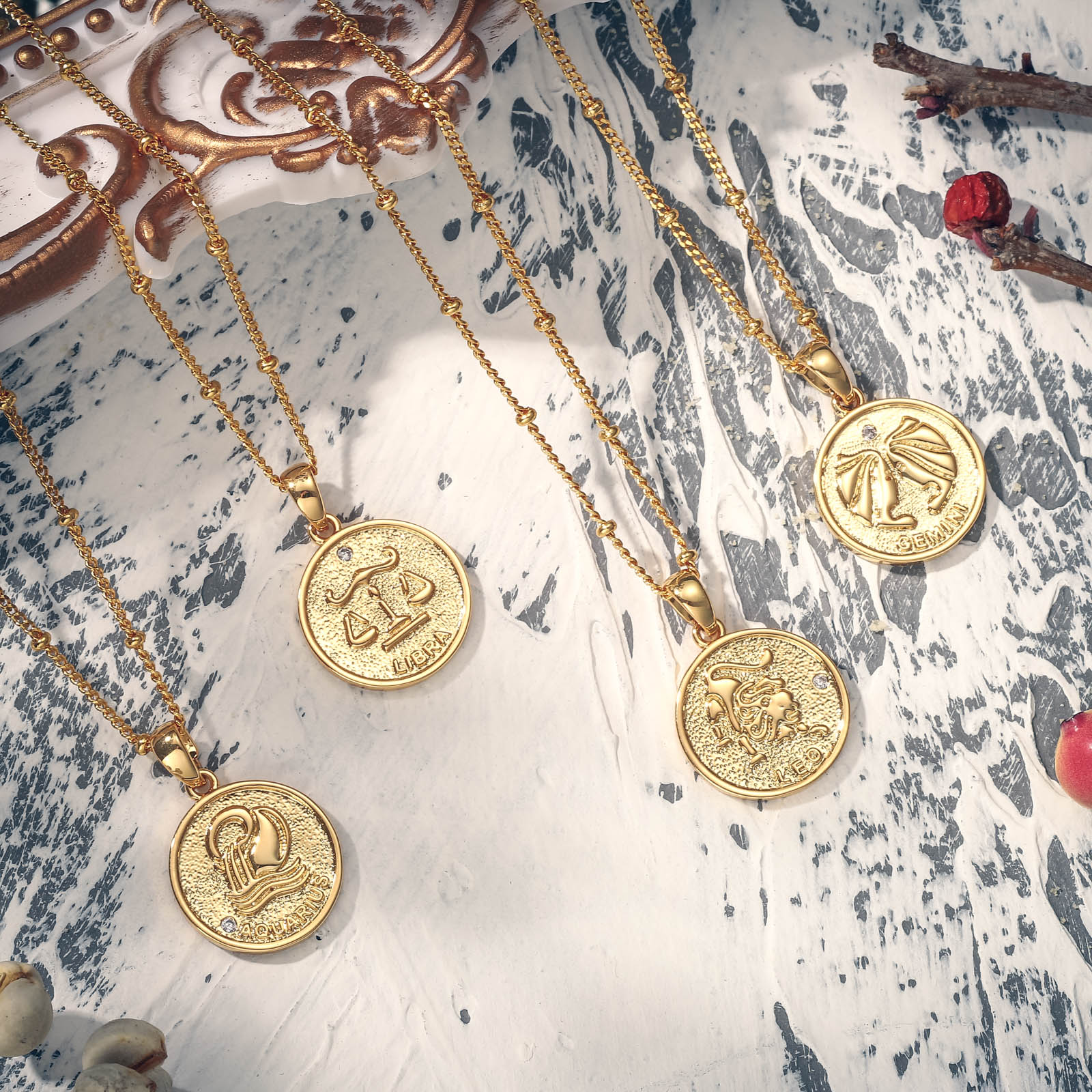 Constellation Coin Pendant Necklace - Image 3