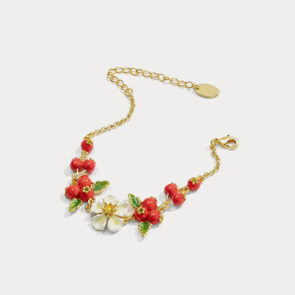 Cranberry Flowers Bracelet - Image 6