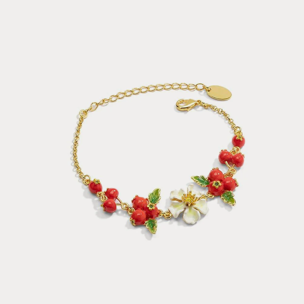 Cranberry Flowers Bracelet - Image 7