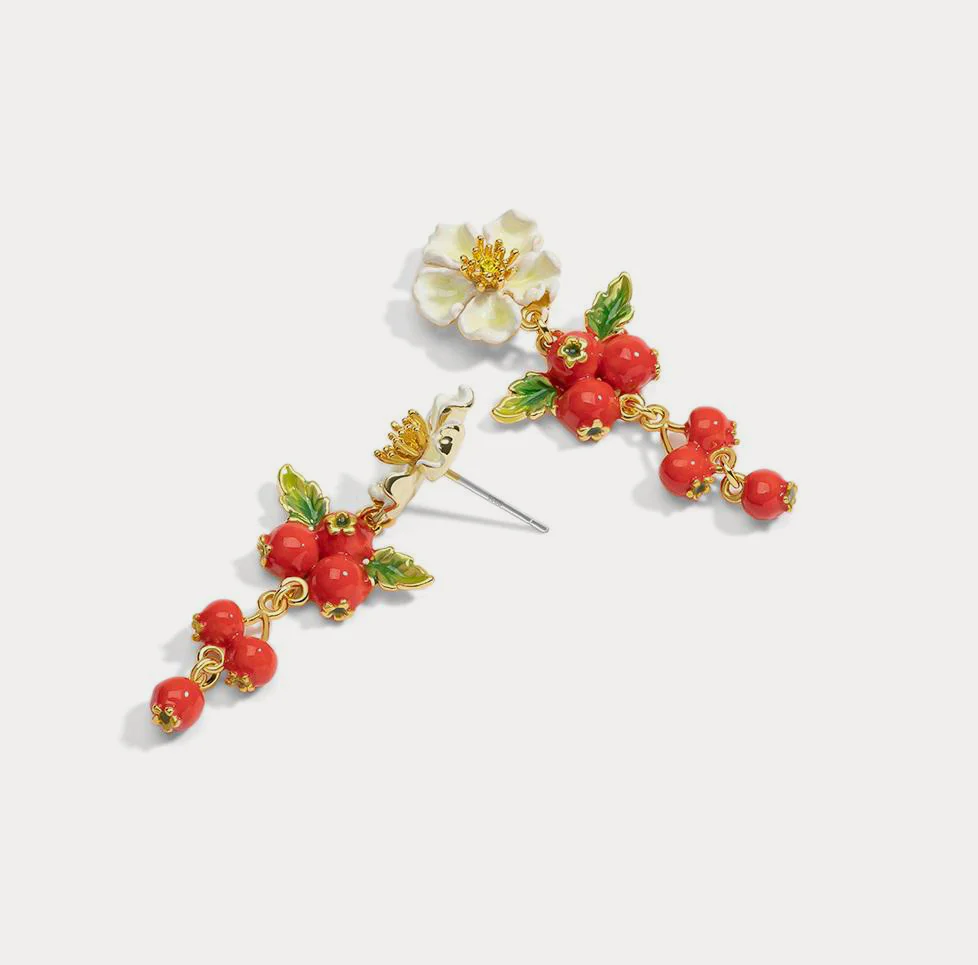 Cranberry Flowers Earrings - Image 10