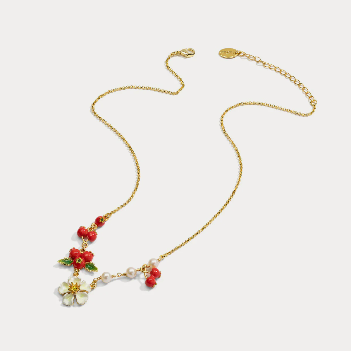 Cranberry Flowers Necklace - Image 7