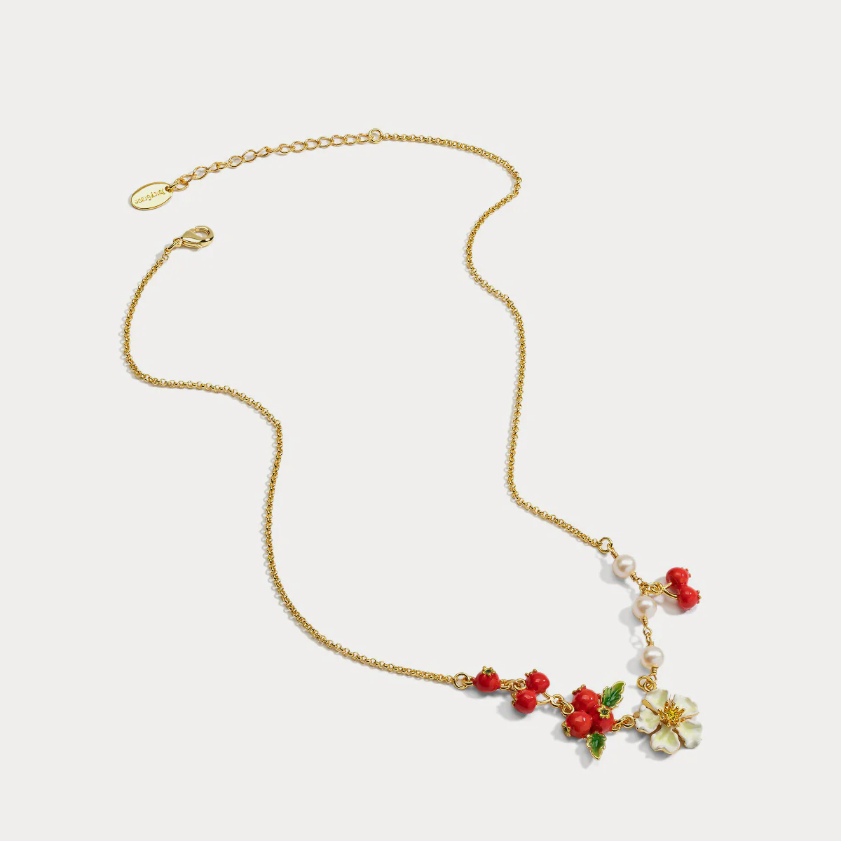 Cranberry Flowers Necklace - Image 8