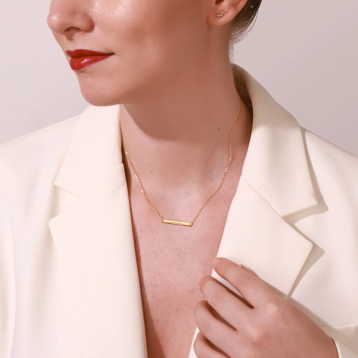 Custom Name Tag Chain Necklace - Image 3