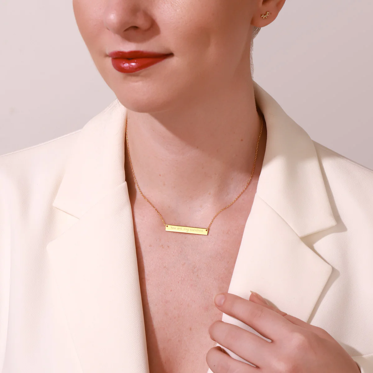 Custom Sentence Tag Chain Necklace - Image 3