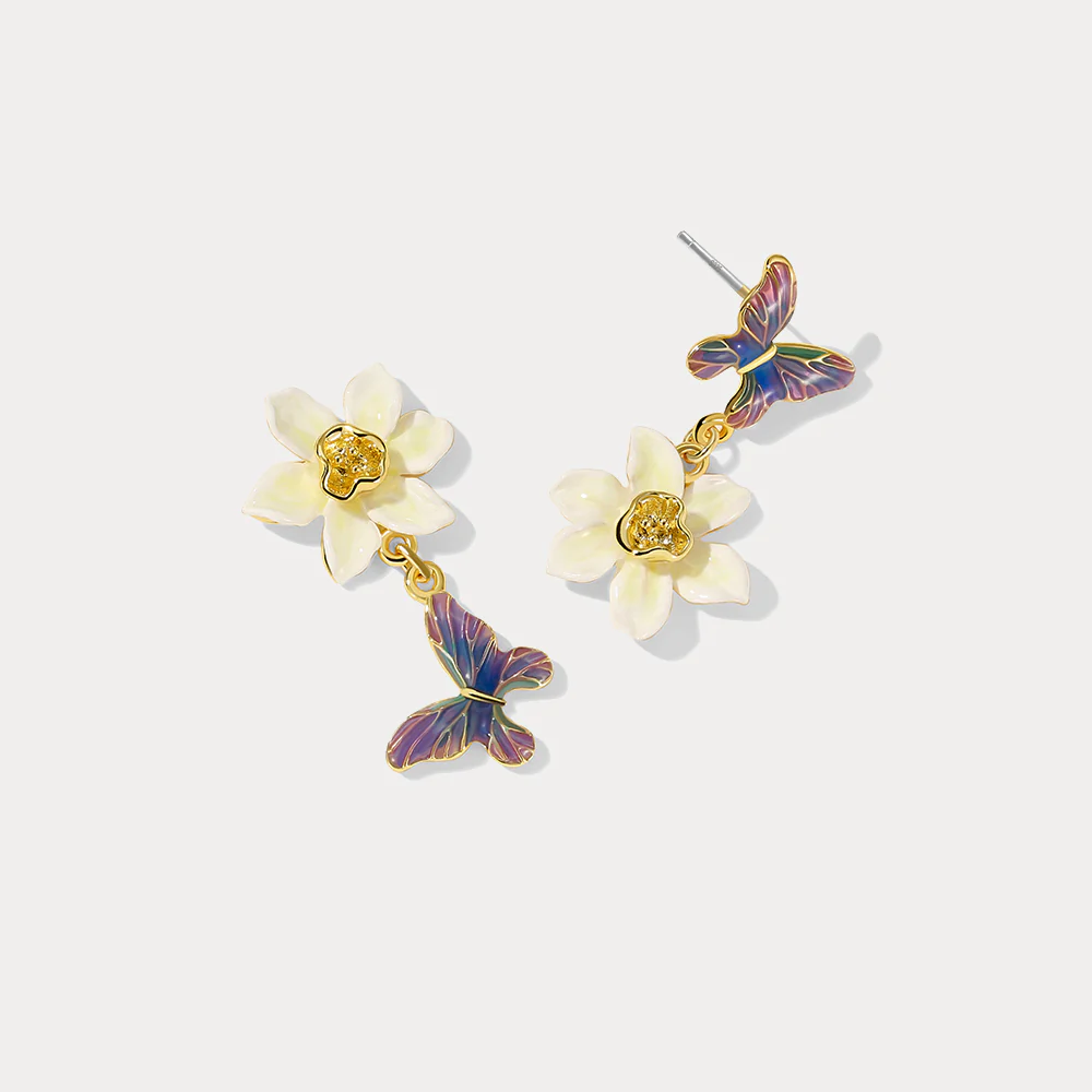 Daffodils & Butterfly Earrings - Image 4