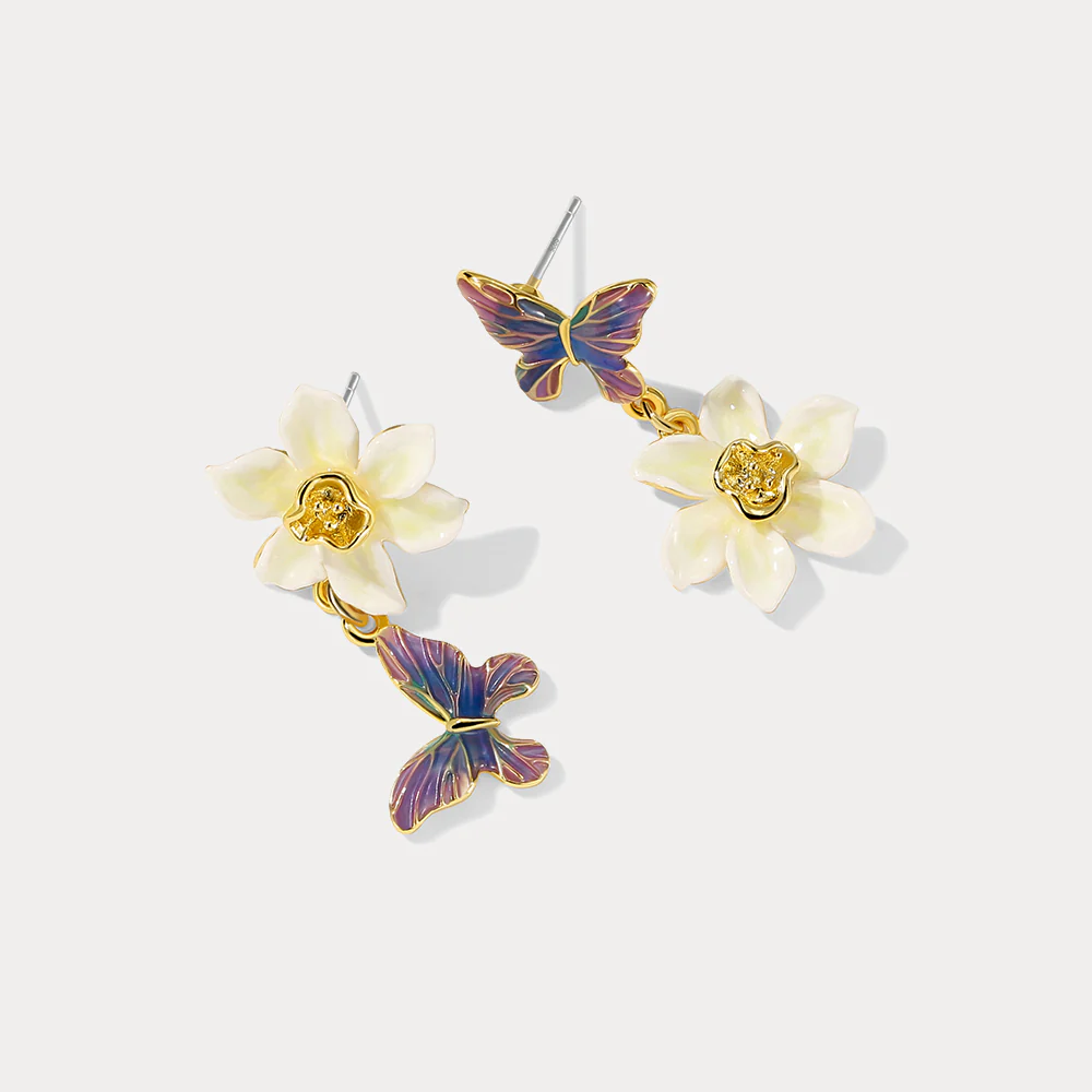 Daffodils & Butterfly Earrings - Image 5