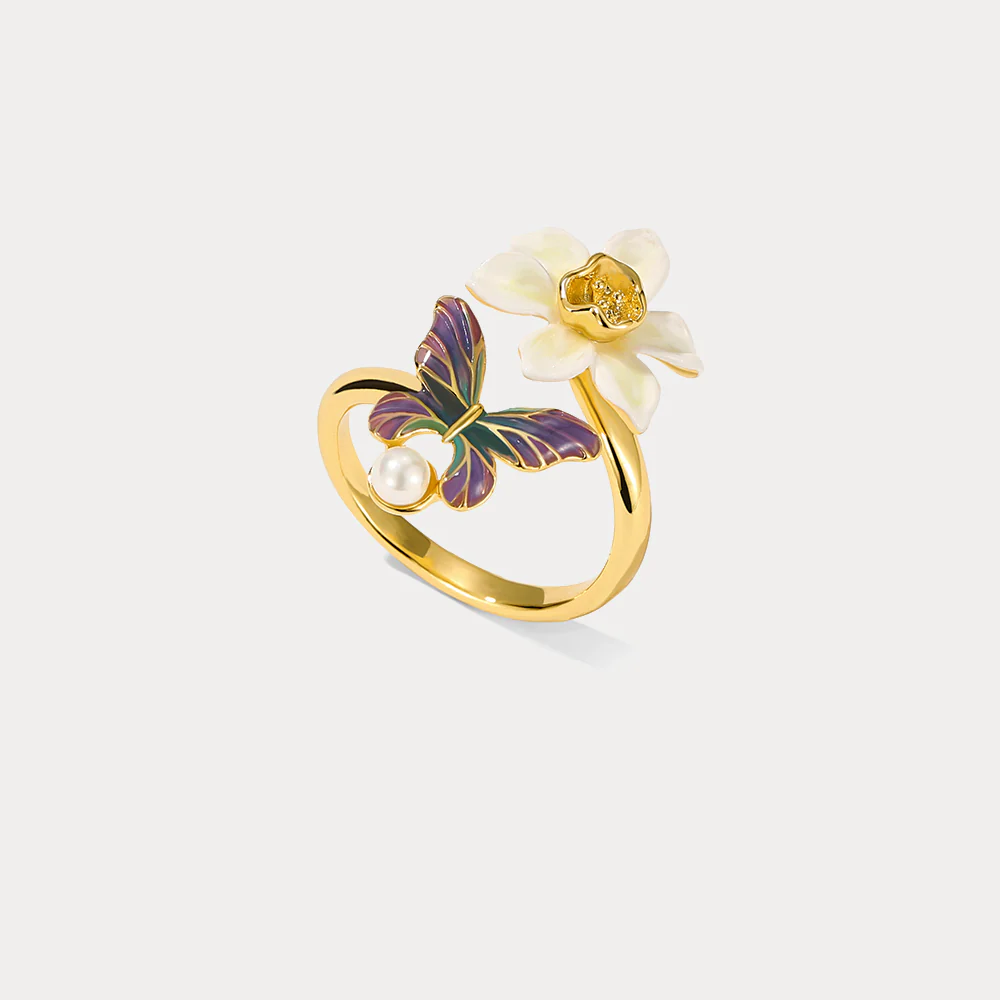 Daffodils & Butterfly Ring - Image 4