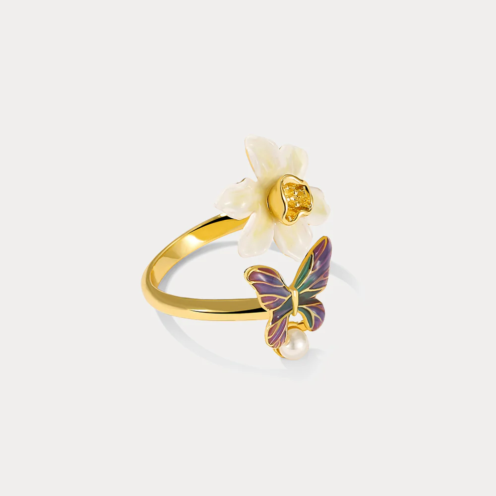 Daffodils & Butterfly Ring - Image 5