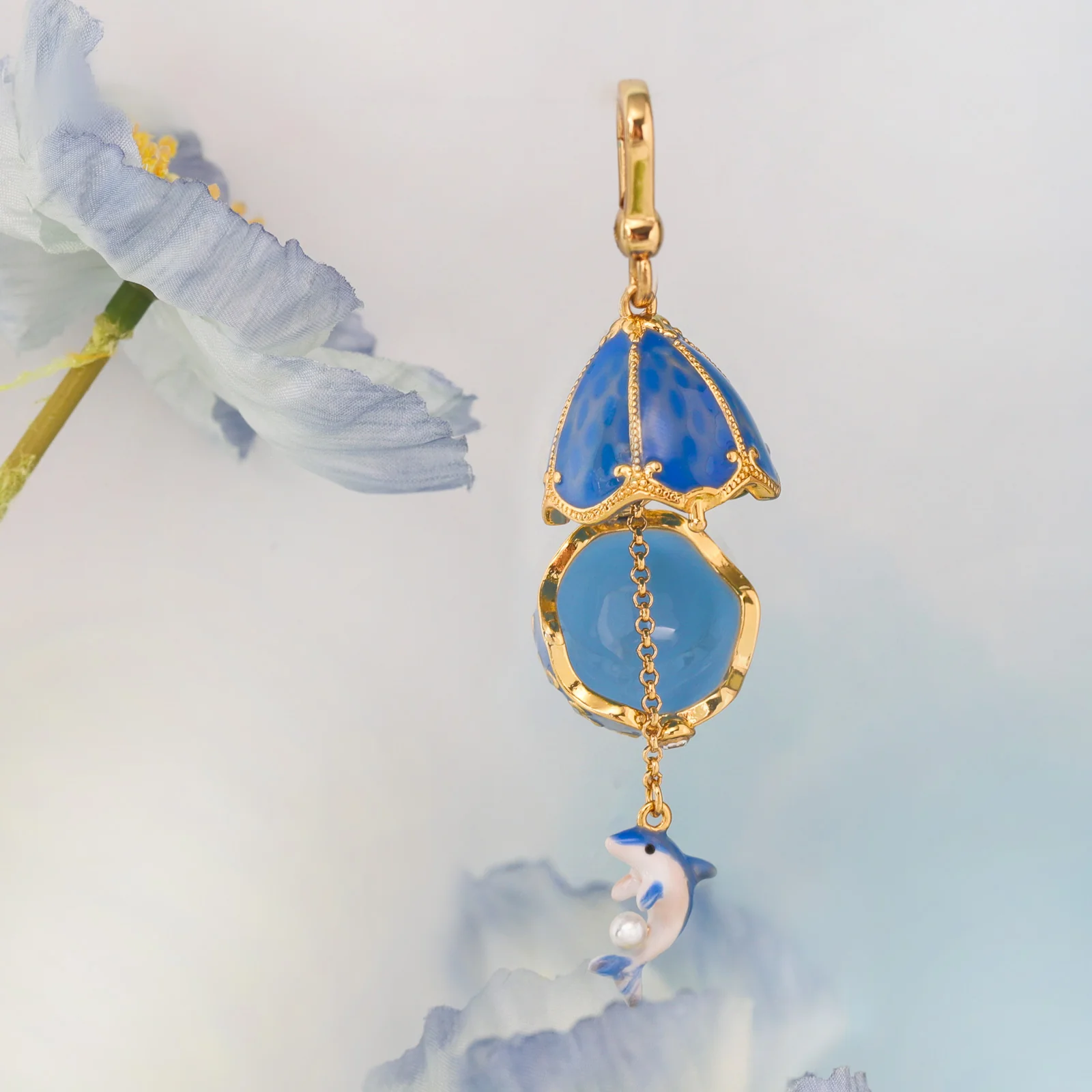 Dolphin Egg Locket Necklace - Image 3