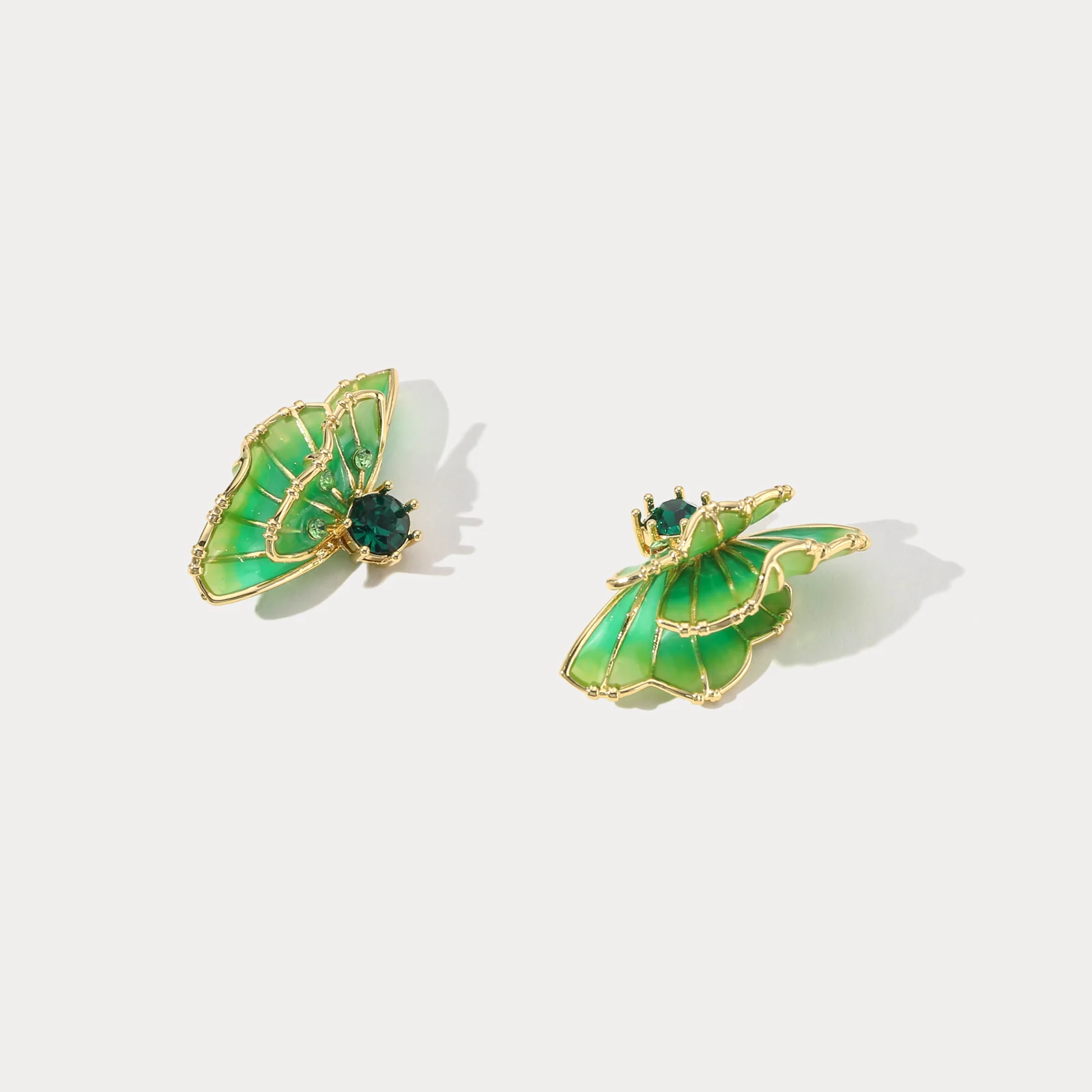 Green Butterfly Earrings - Image 6