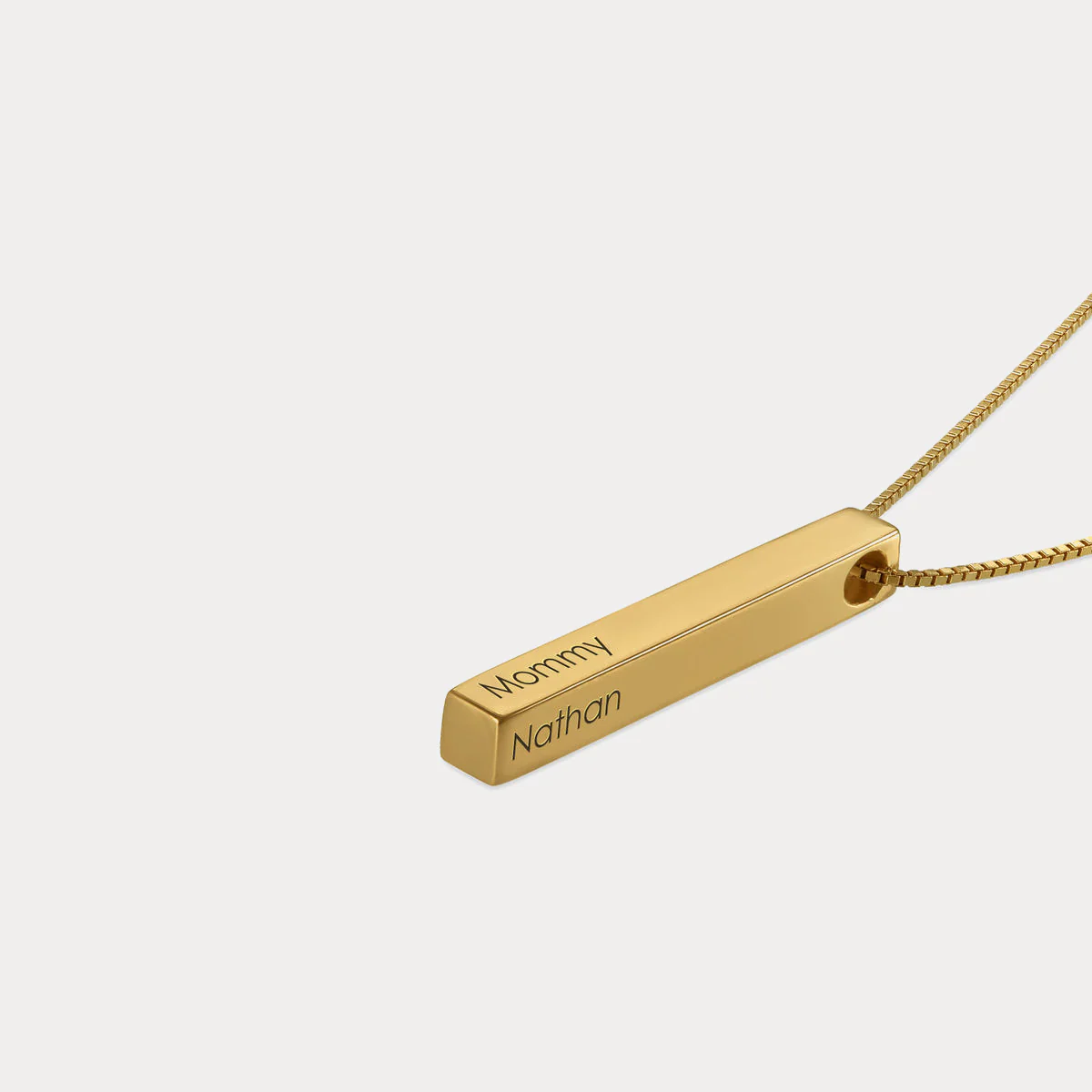 Engraved 3D Bar Name Necklace - Image 14