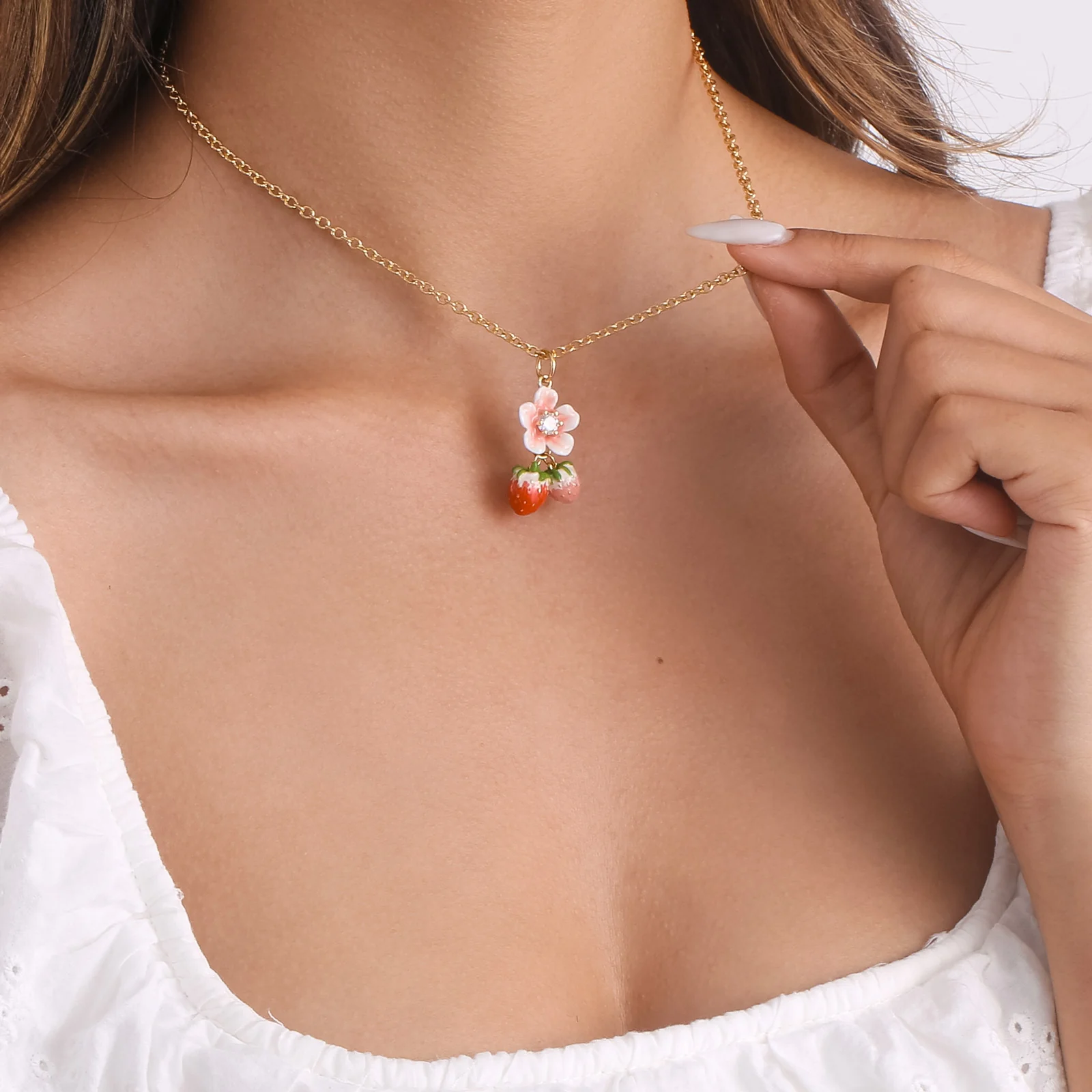 Strawberry Blossom Necklace - Image 7