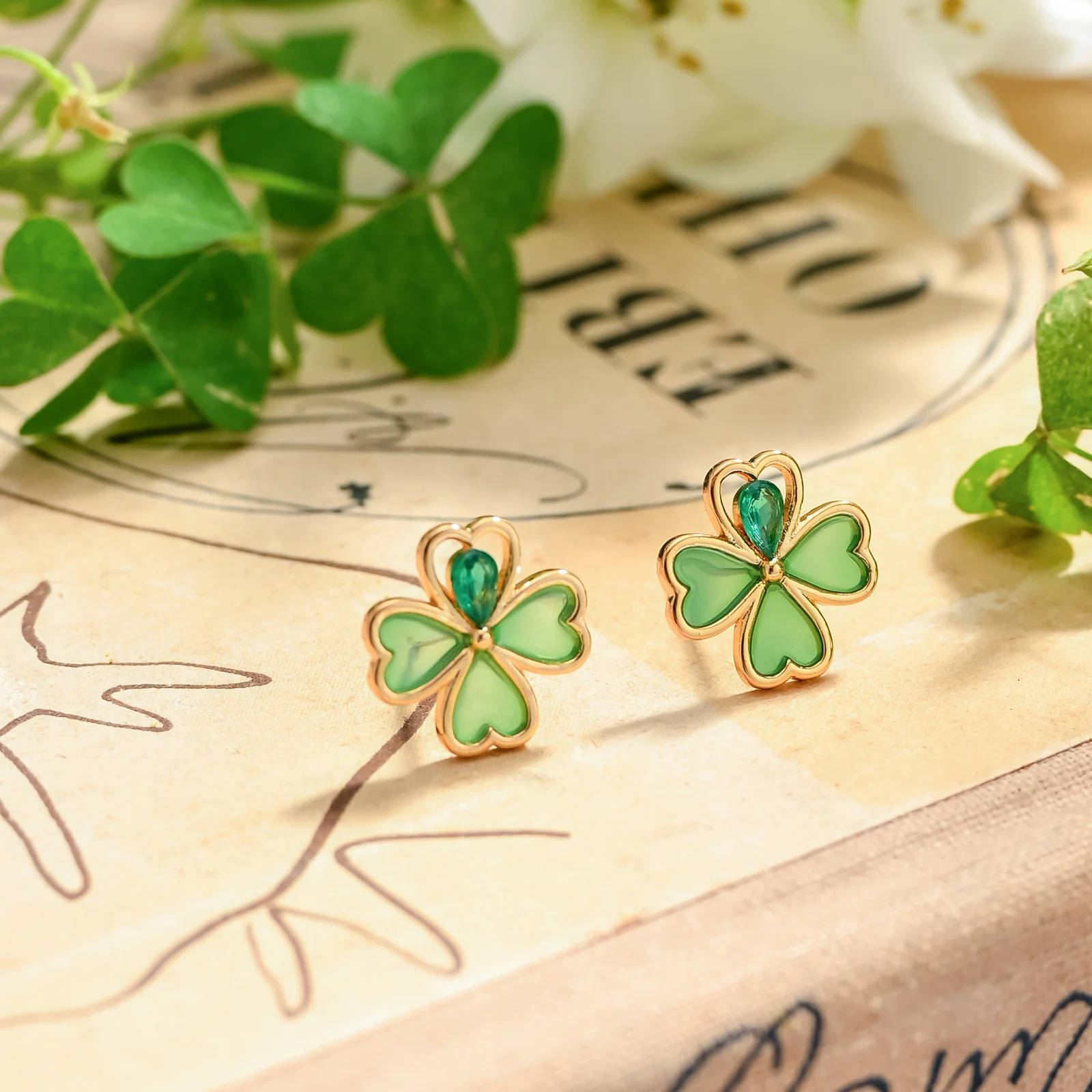 Four Leaf Clover Earrings - Image 8