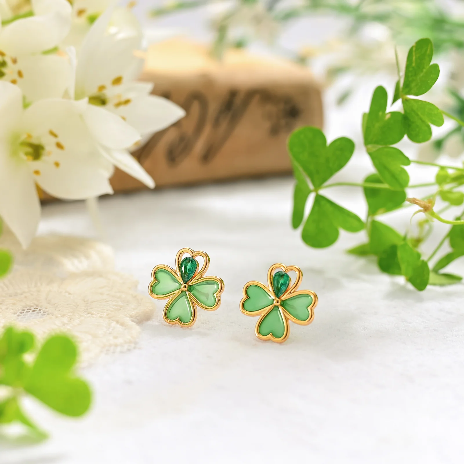 Four Leaf Clover Earrings - Image 9