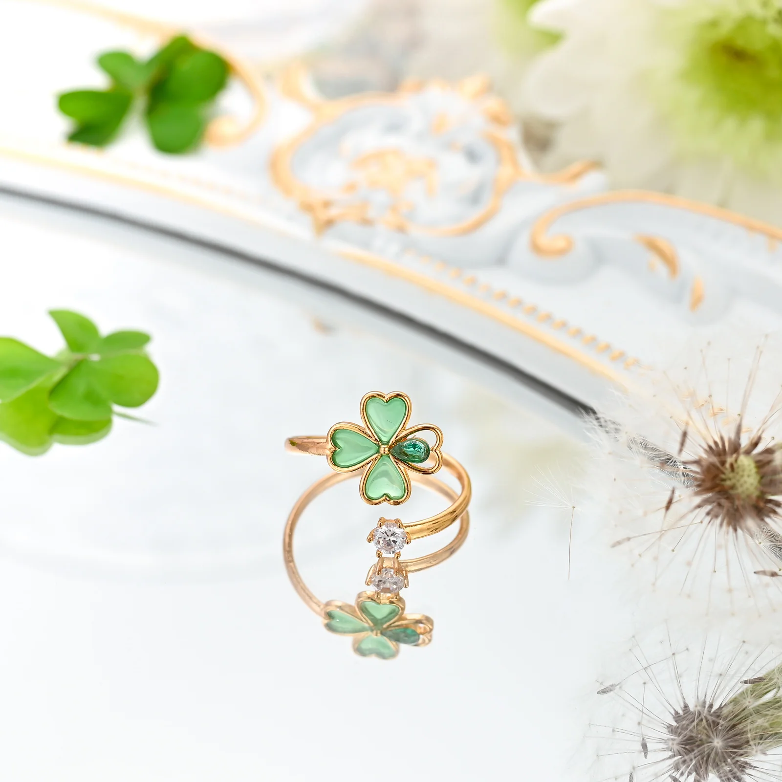 Four Leaf Clover Ring - Image 4