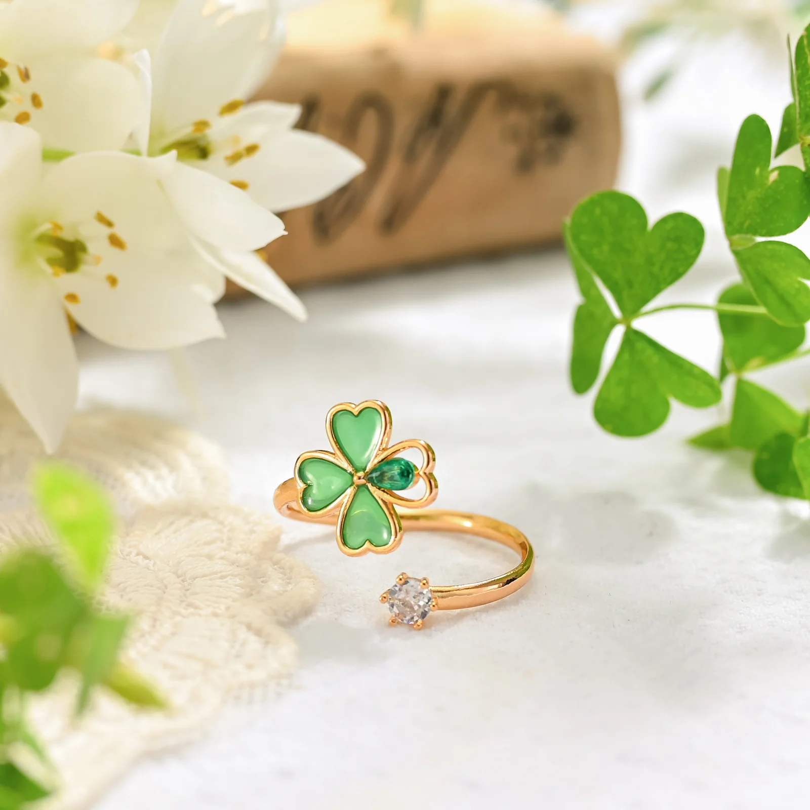 Four Leaf Clover Ring - Image 6