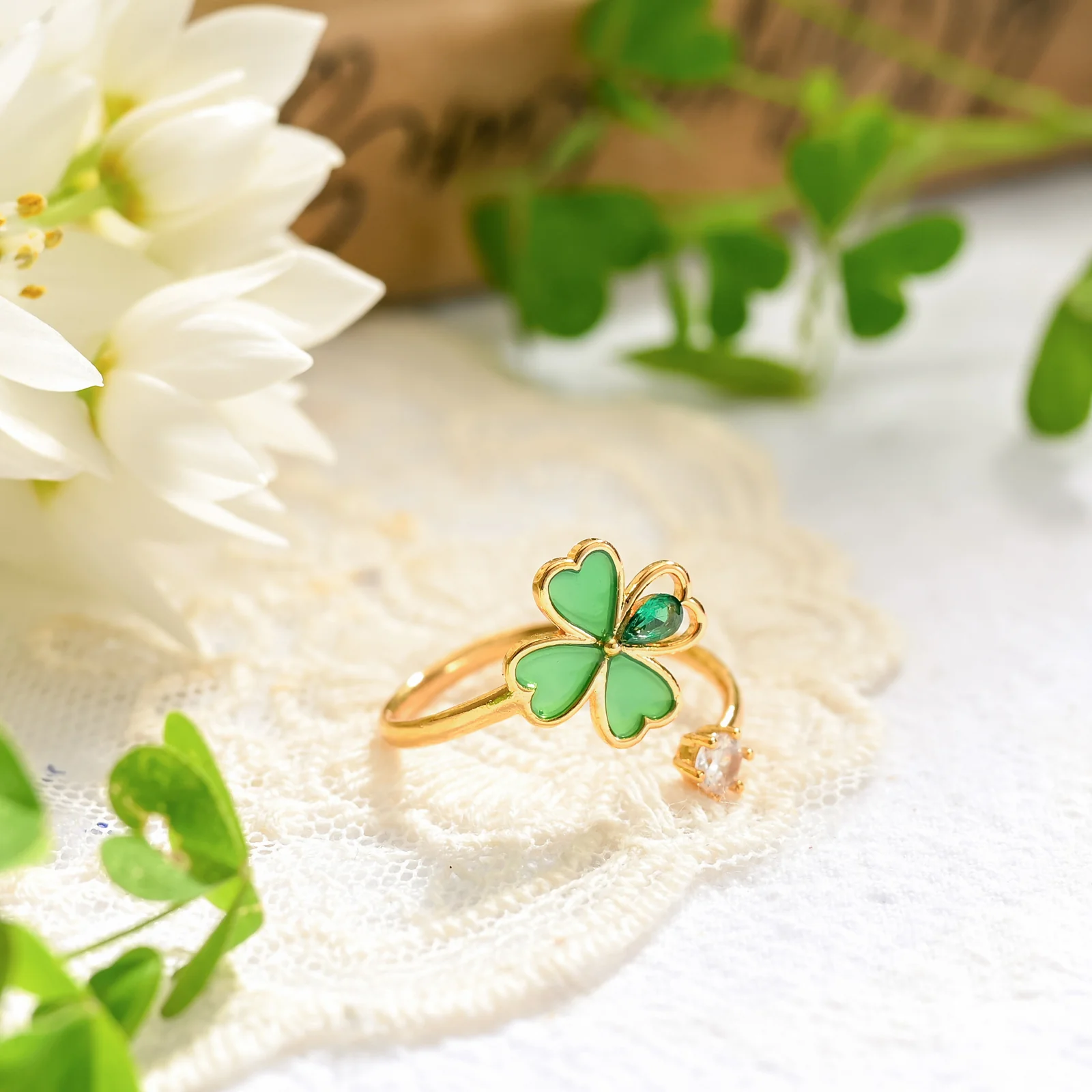 Four Leaf Clover Ring - Image 7