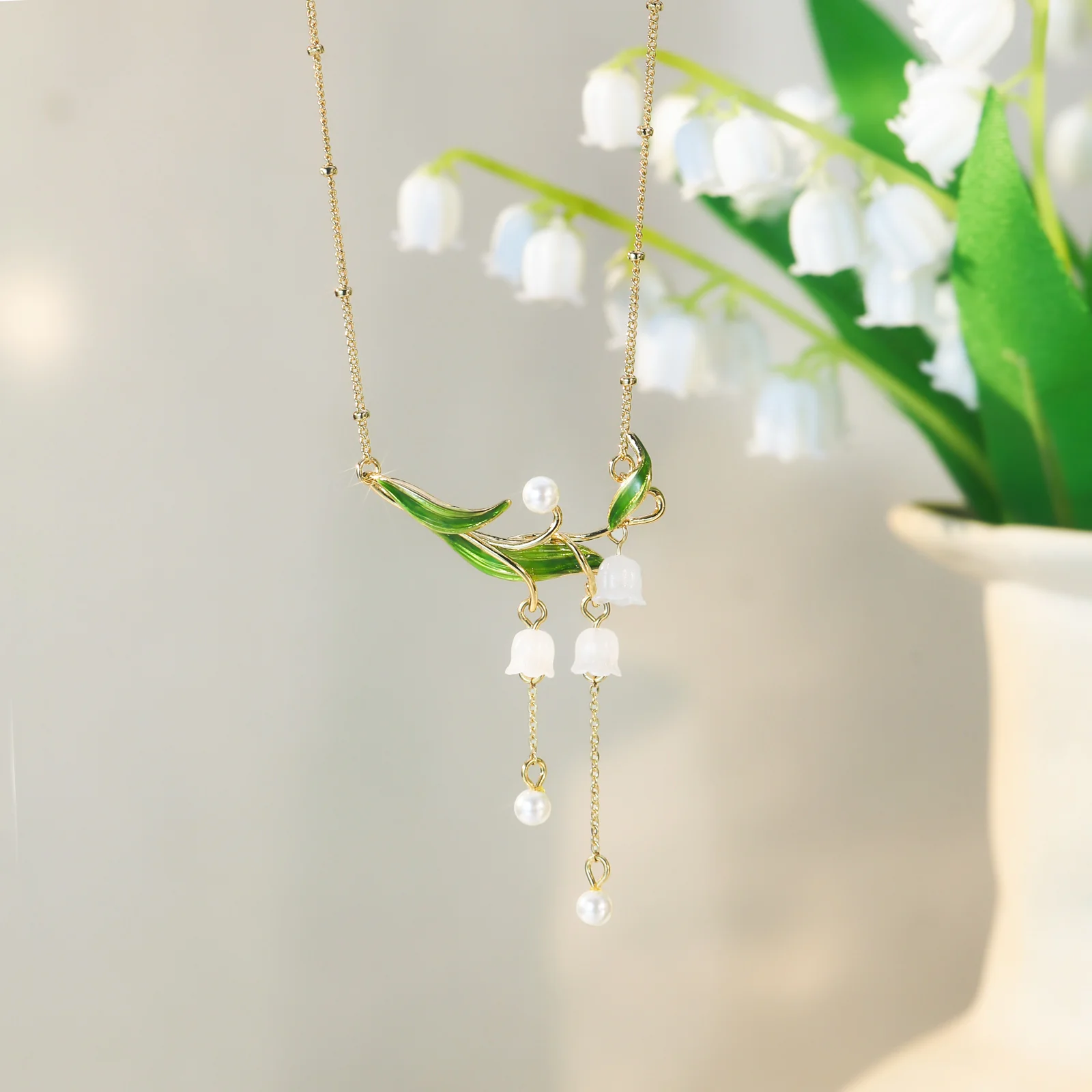 Lily of the Valley Drop Necklace - Image 6