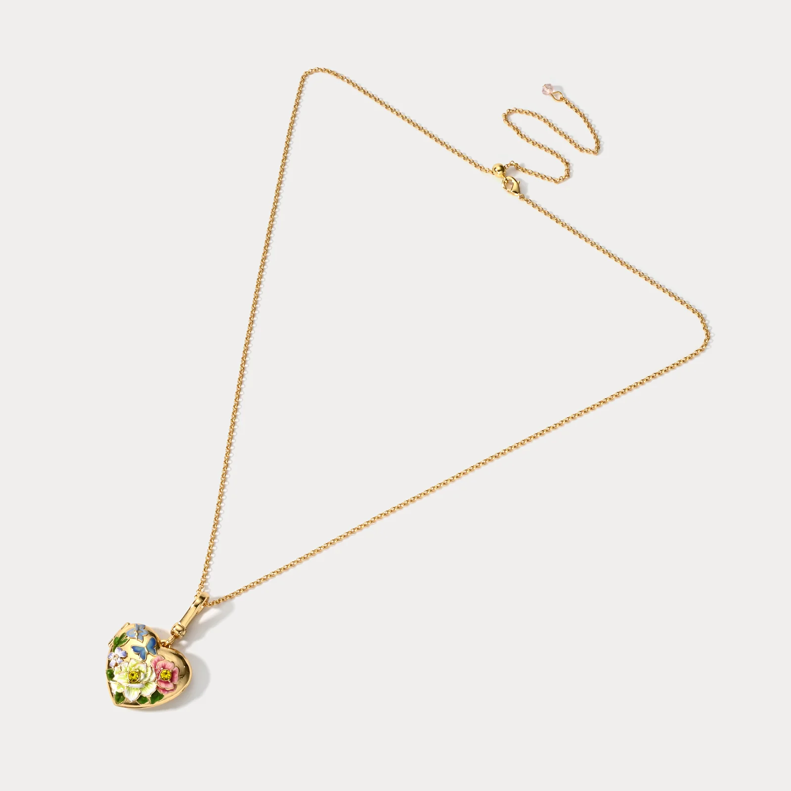 Flower Heart Shaped Locket Necklace - Image 28