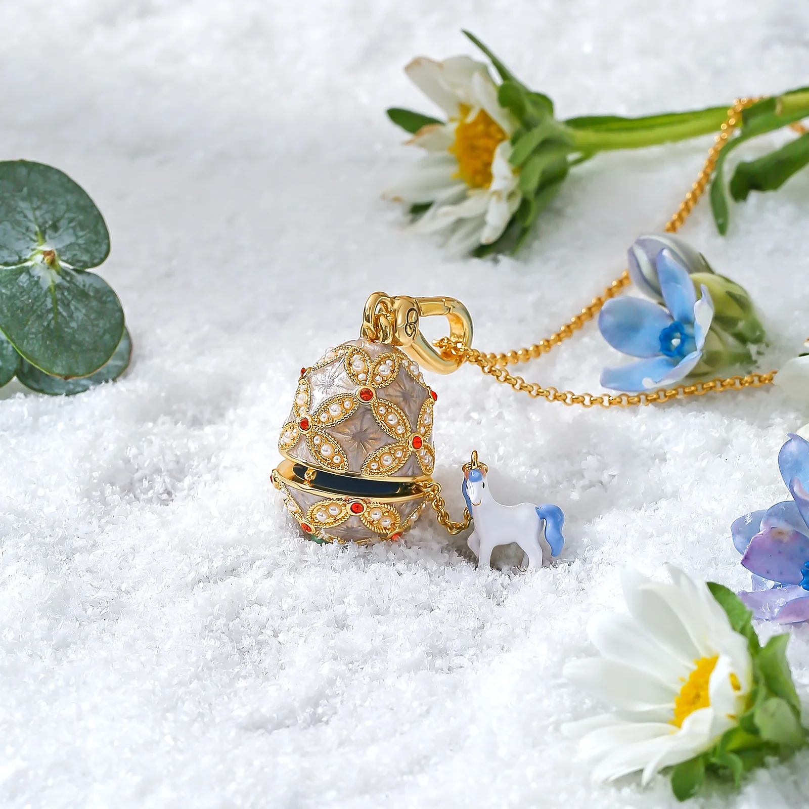 Horse Egg Locket Necklace - Image 3