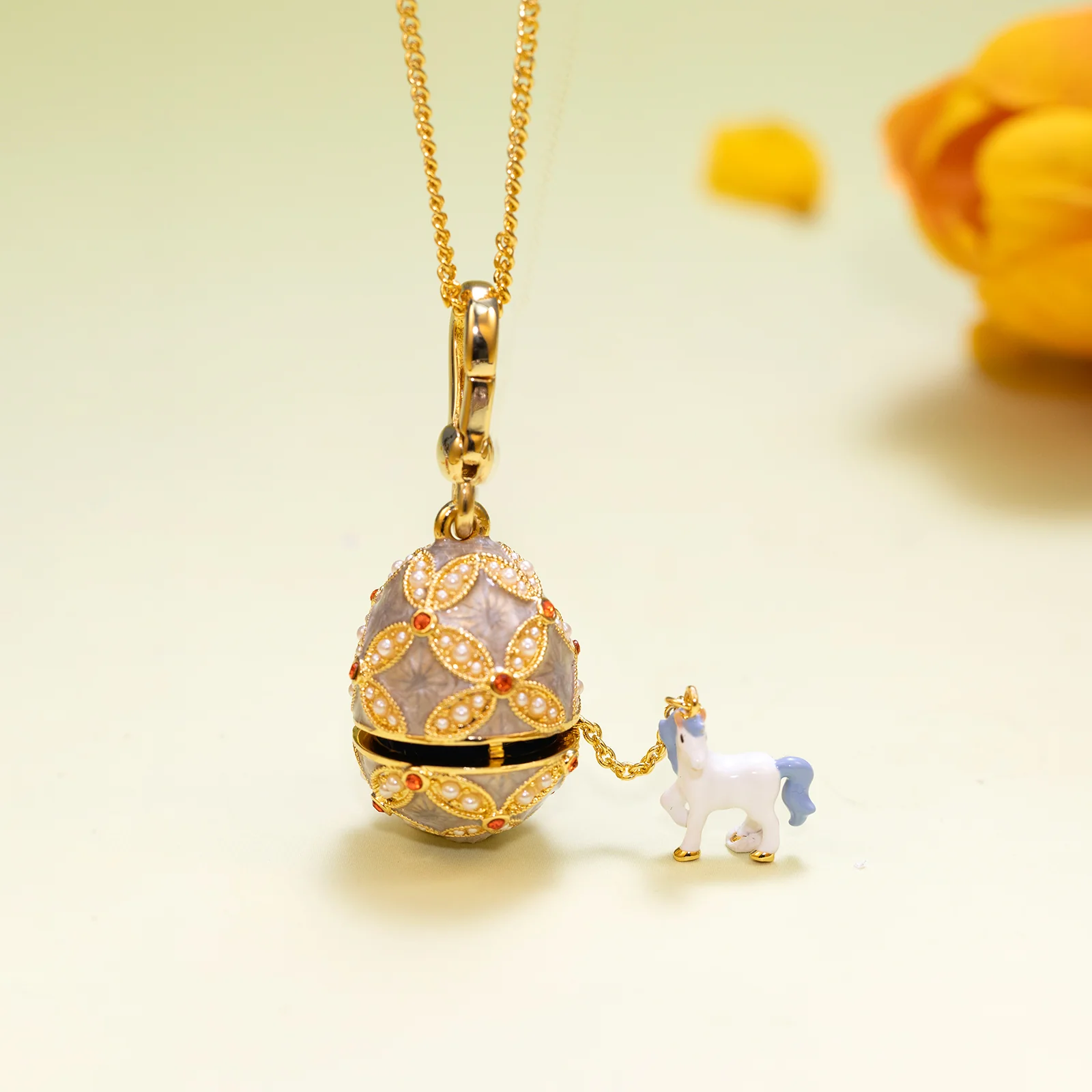 Horse Egg Locket Necklace - Image 6
