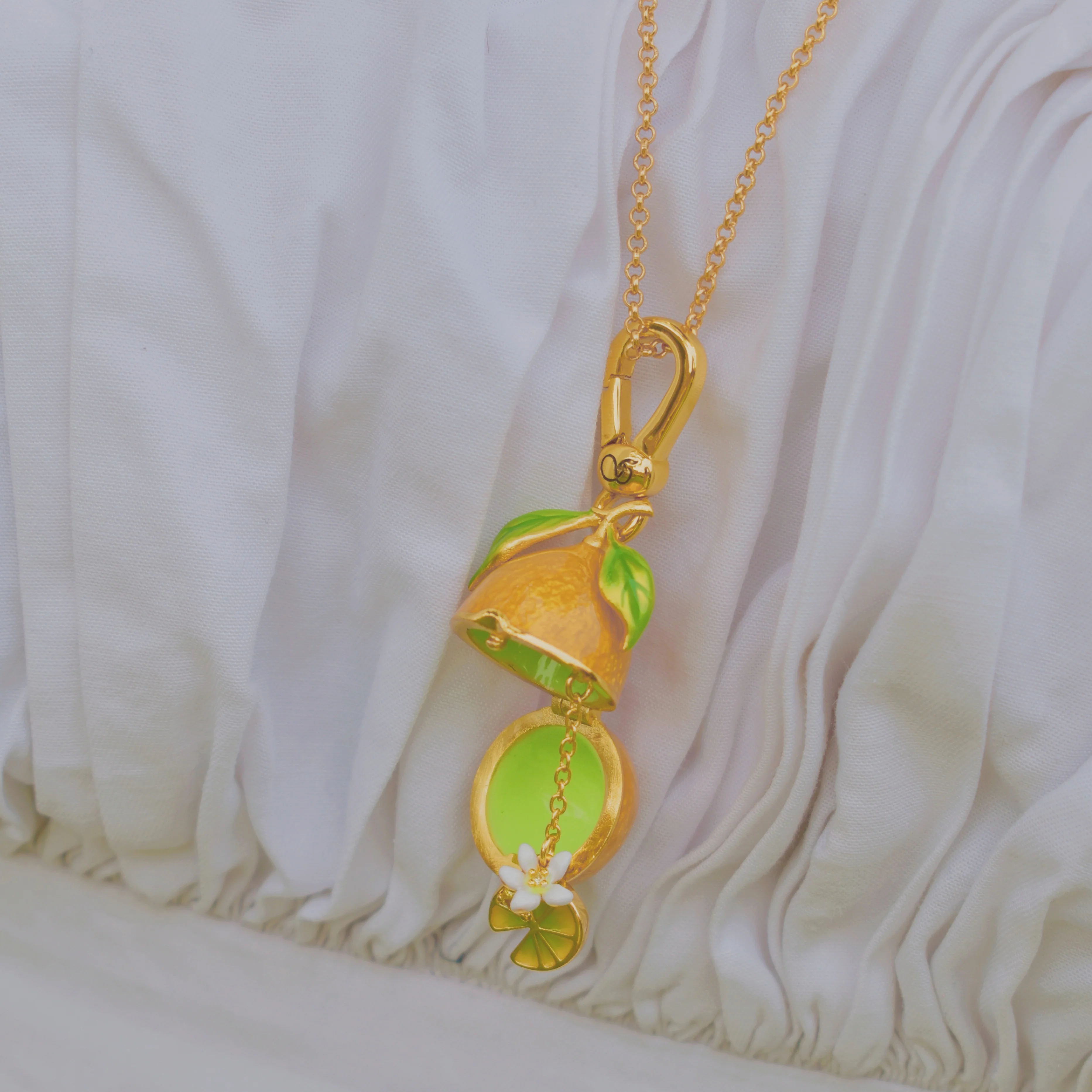 Lemon Locket Pendant Necklace - Image 11
