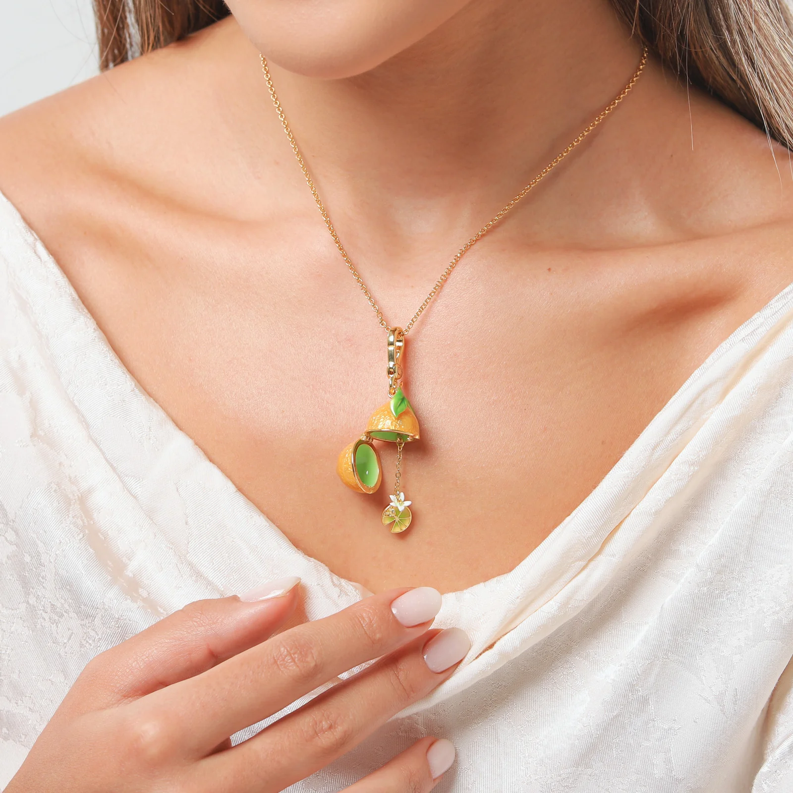 Lemon Locket Pendant Necklace - Image 14