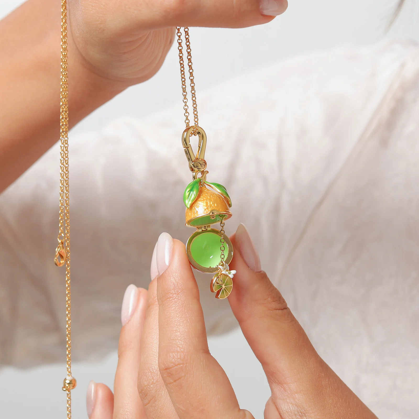 Lemon Locket Pendant Necklace - Image 18