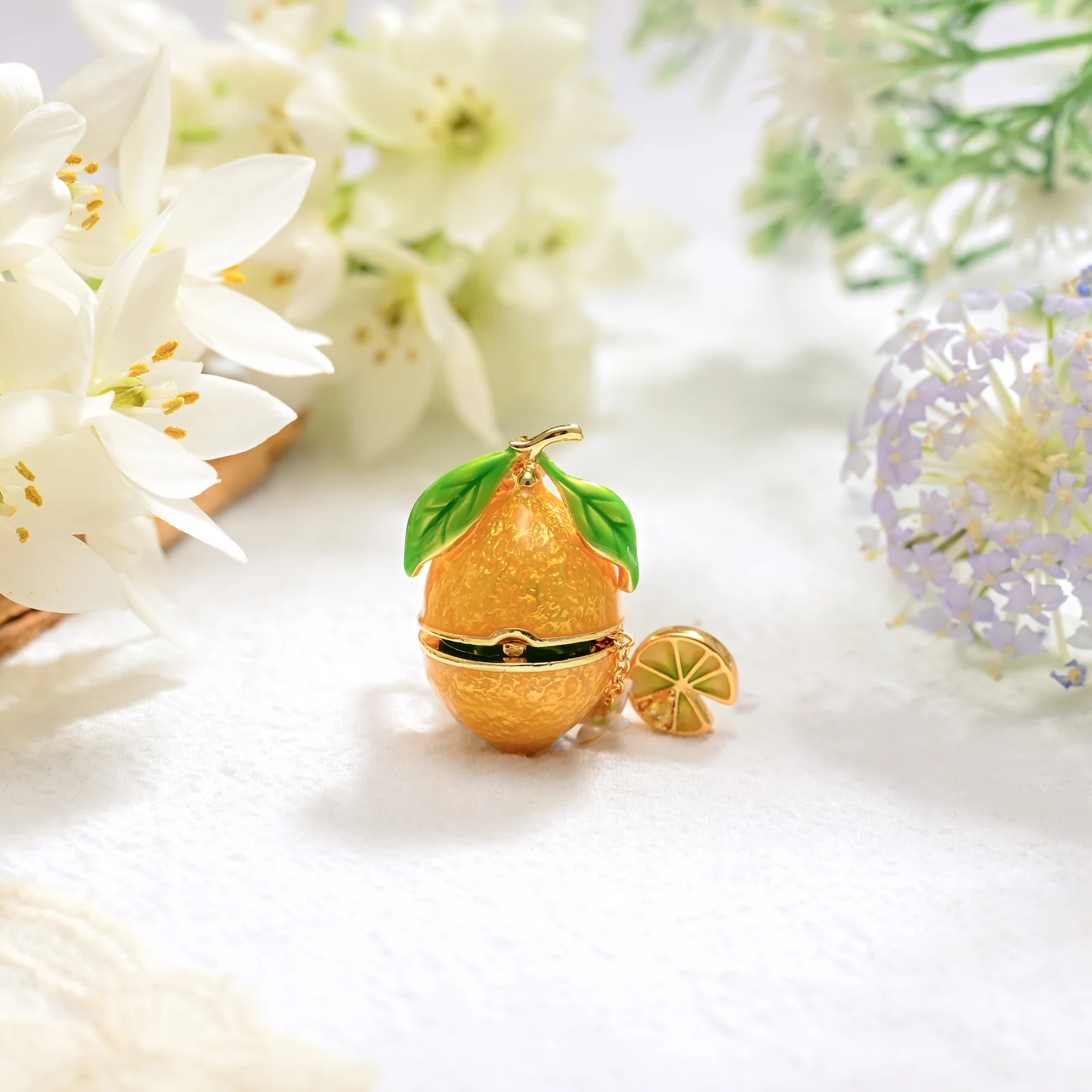 Lemon Locket Pendant Necklace - Image 5