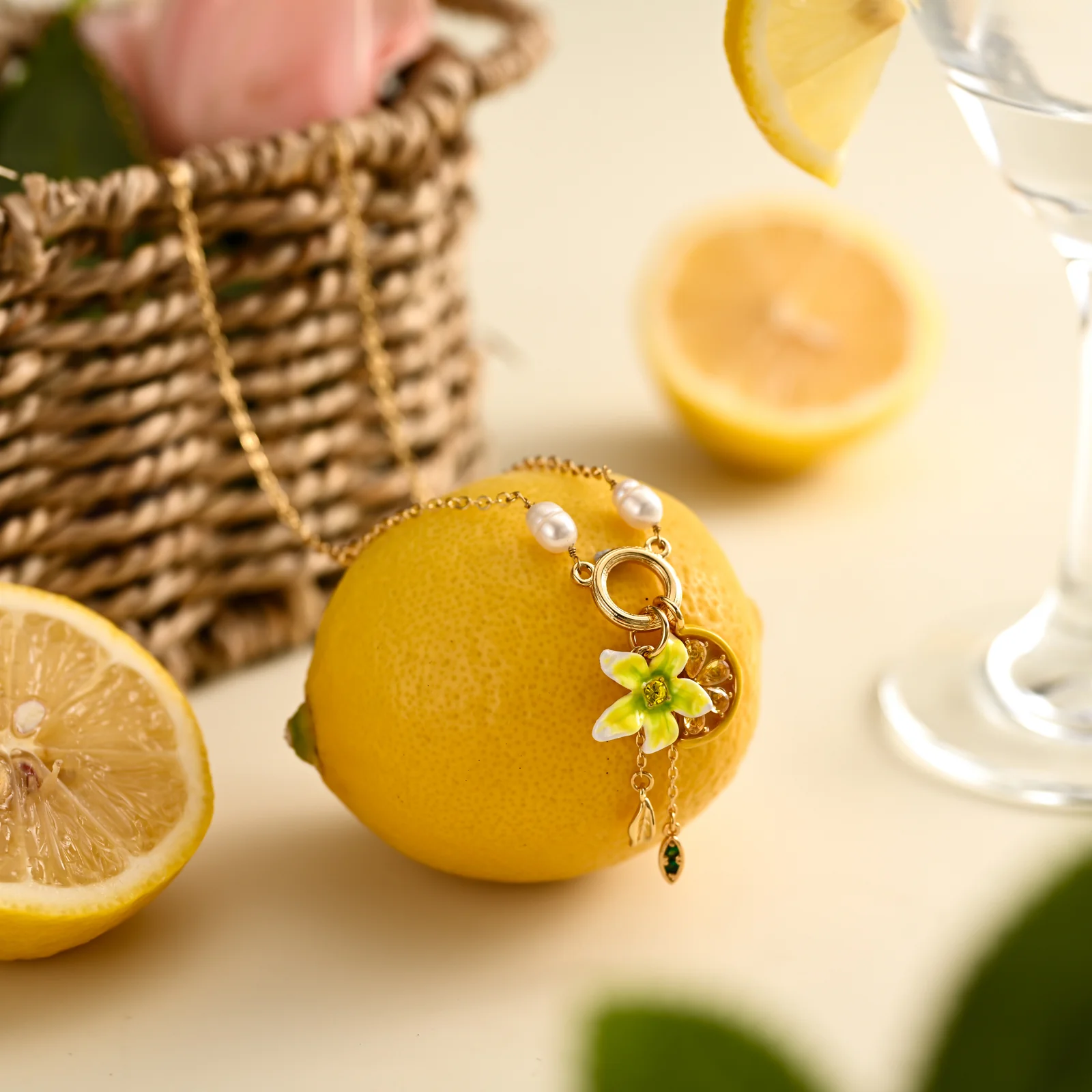 Lemon Flower Necklace - Image 4