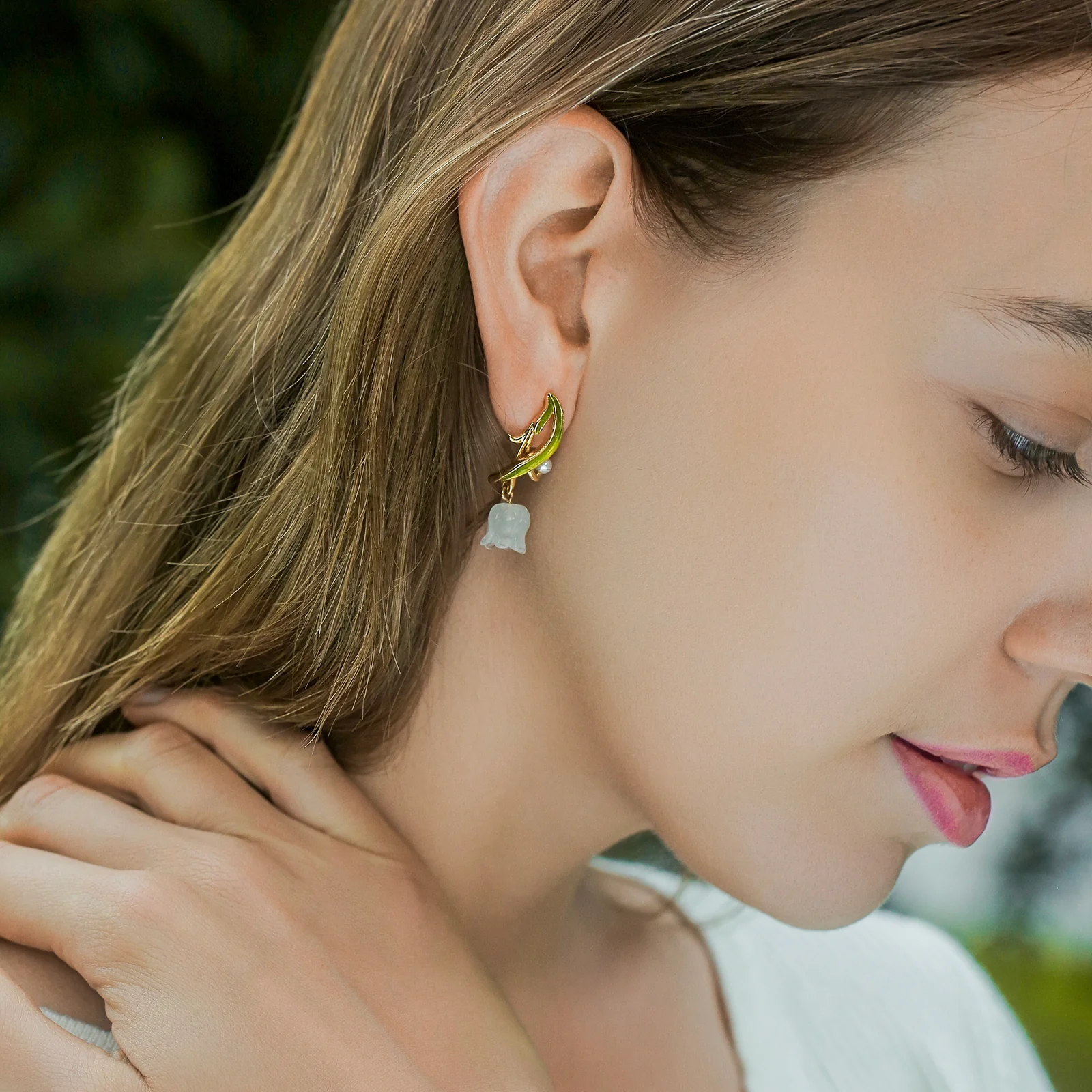 Lily of The Valley Drop Earrings - Image 3