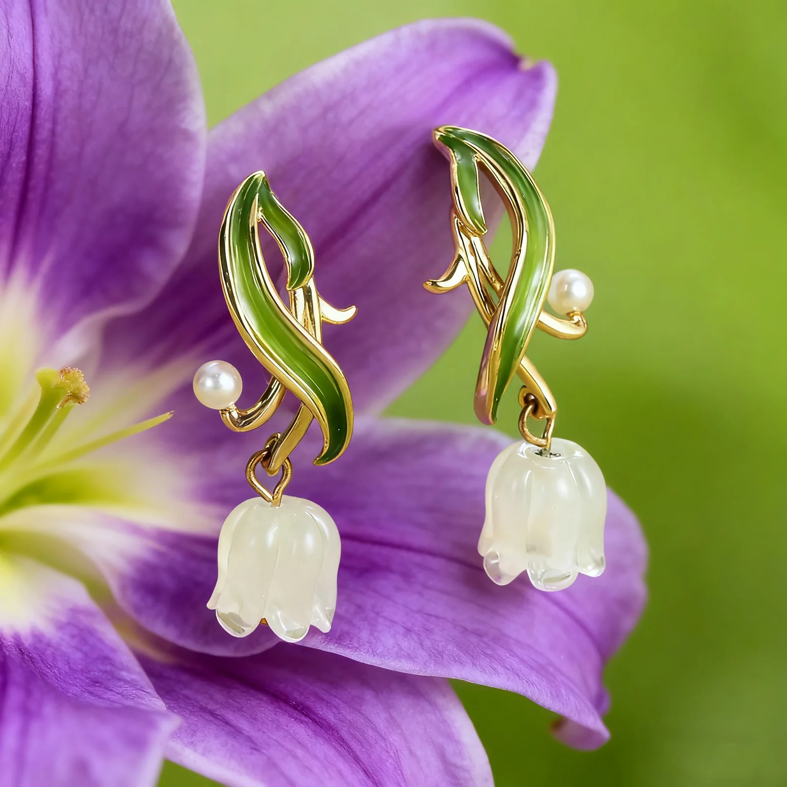 Lily of The Valley Drop Earrings - Image 4