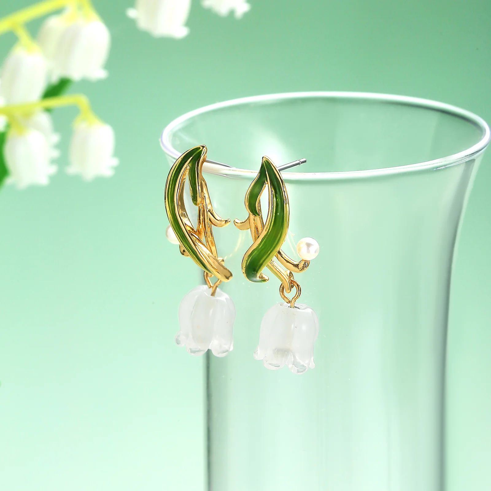 Lily of The Valley Drop Earrings - Image 5