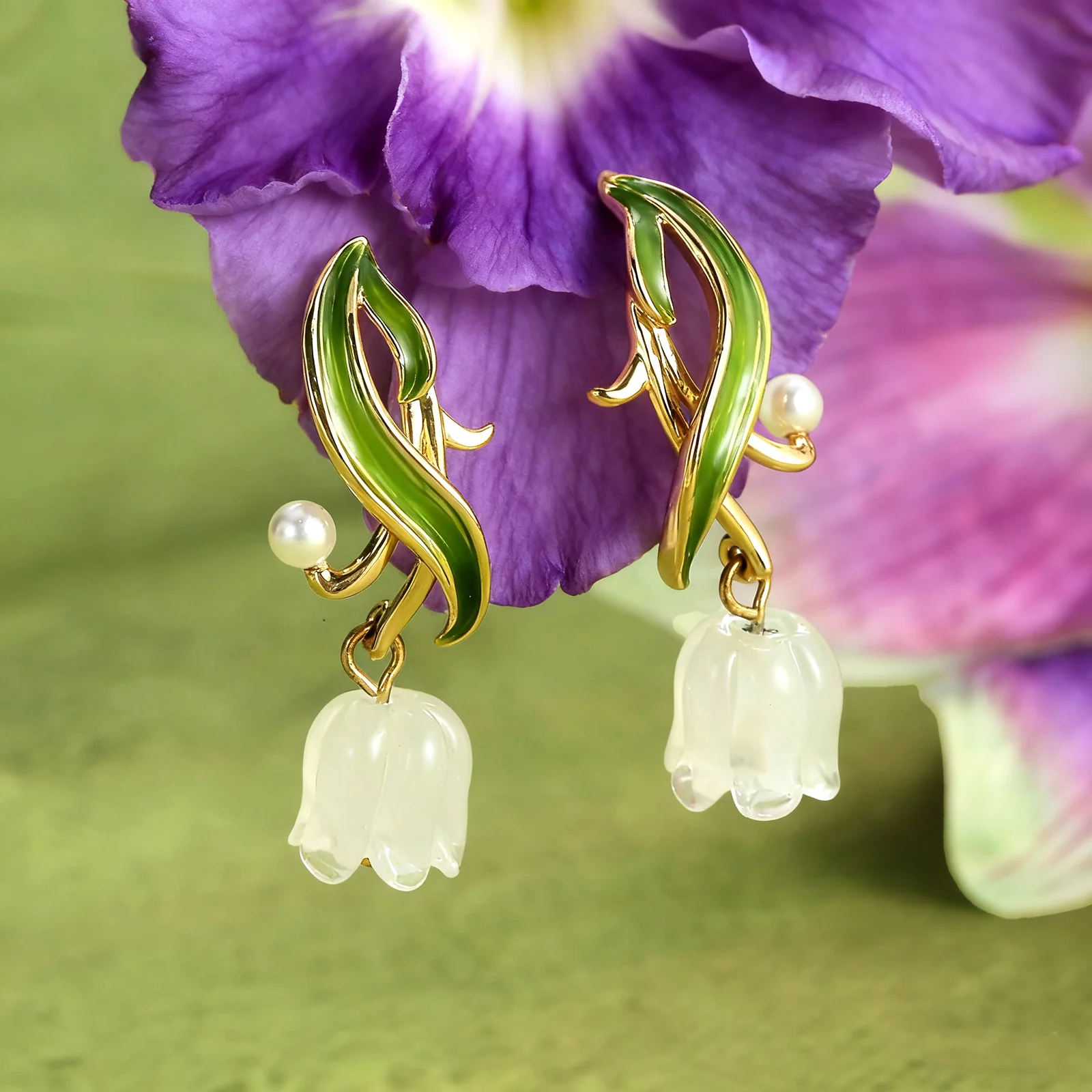 Lily of The Valley Drop Earrings - Image 8