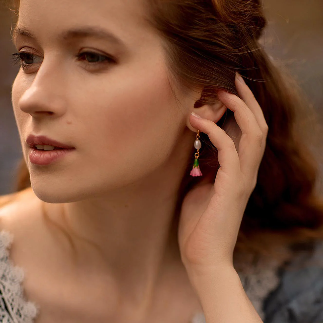 Lily Of The Valley Pearl Earrings - Image 4