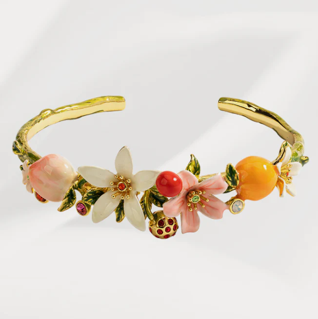 Orange Cherry Flower Cuff - Image 5