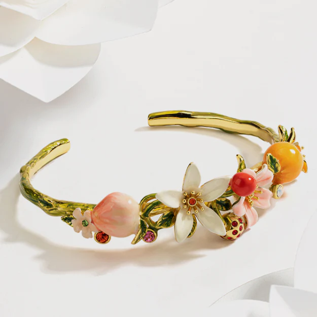 Orange Cherry Flower Cuff - Image 6