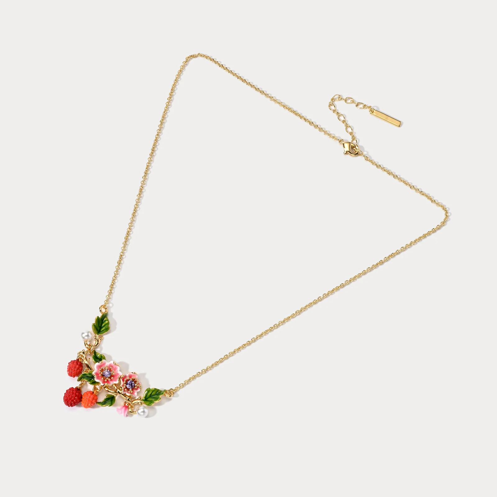 Raspberry Flower Necklace - Image 15