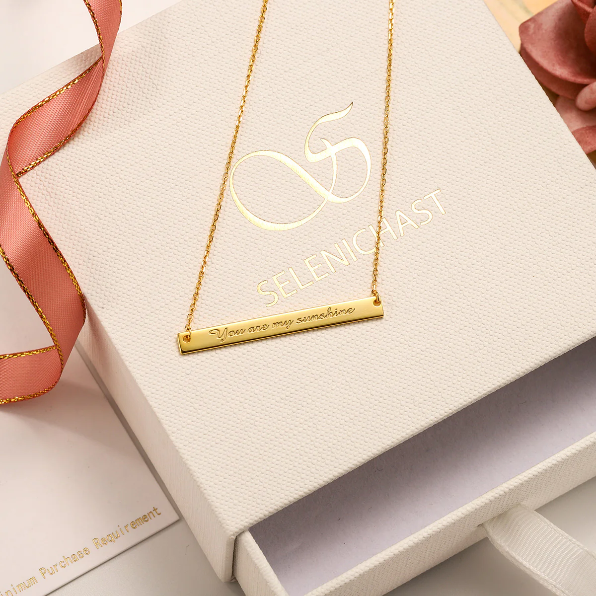 Serif Custom Sentence Tag Chain Necklace - Image 5